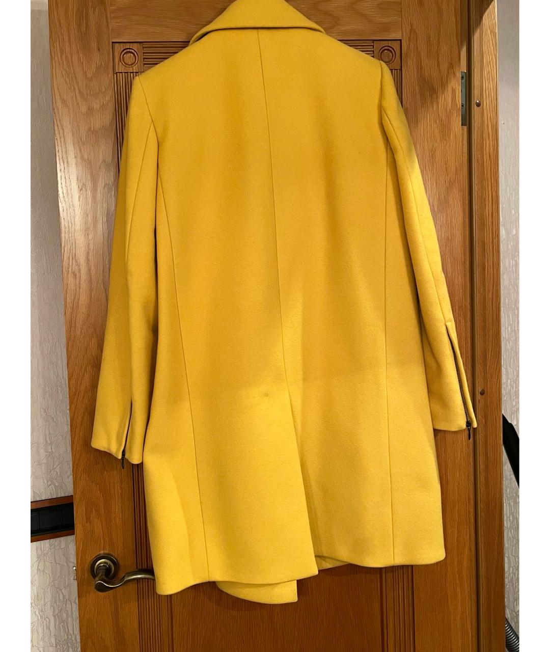 SPORTMAX Желтое шерстяное пальто, фото 2