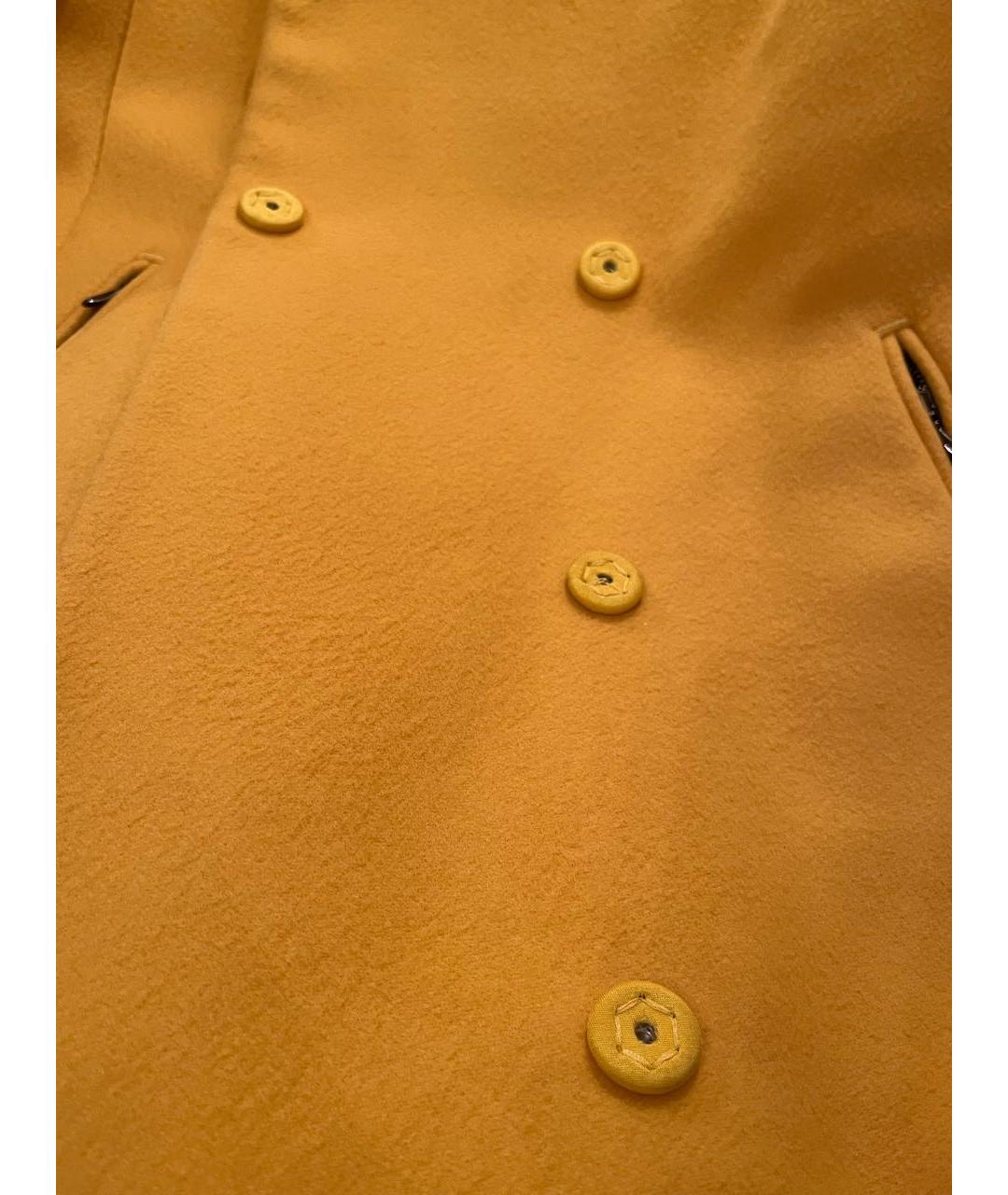 SPORTMAX Желтое шерстяное пальто, фото 5