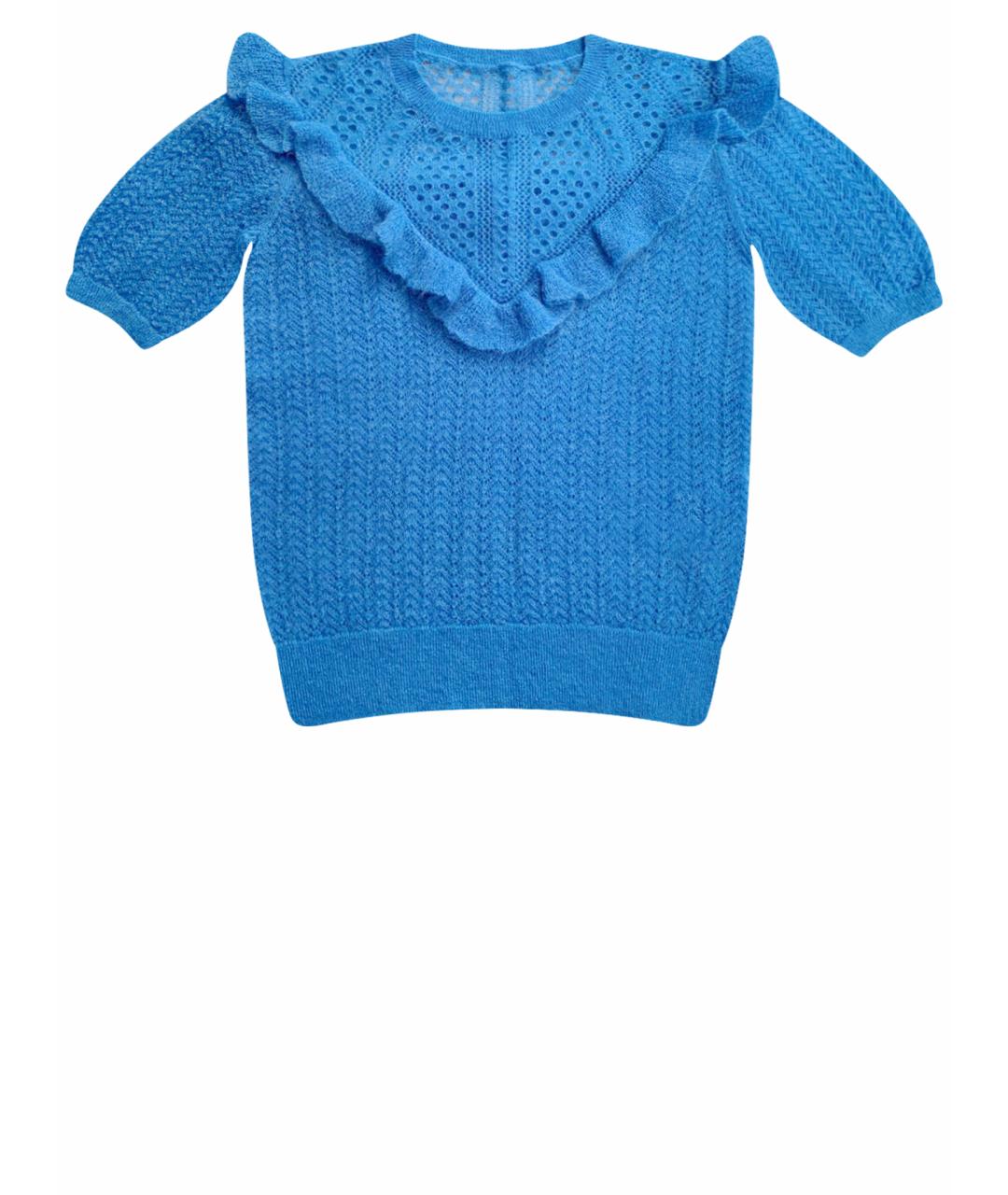 MAJE Синий шерстяной джемпер / свитер, фото 1