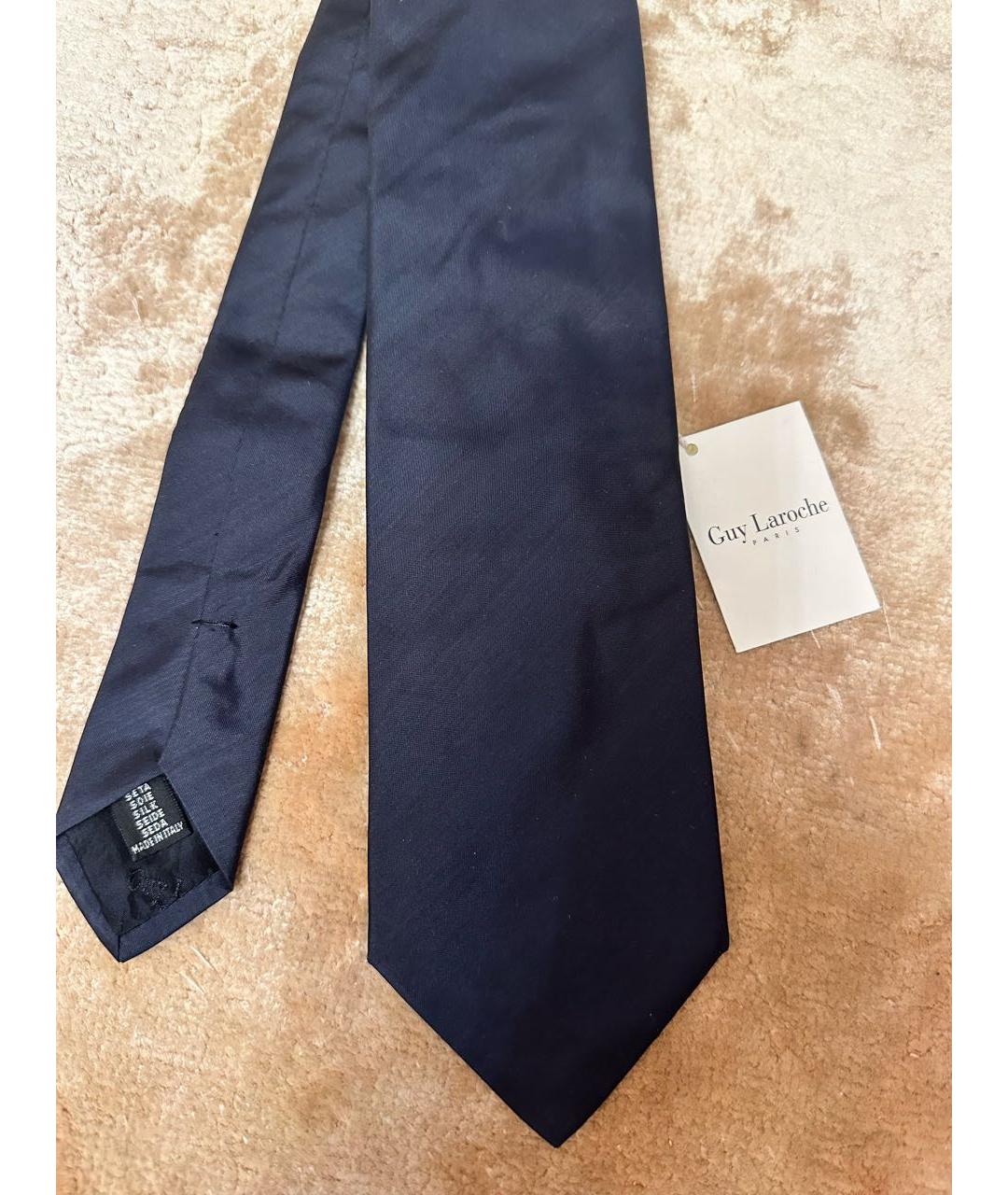 GUY LAROCHE Черный шелковый галстук, фото 2