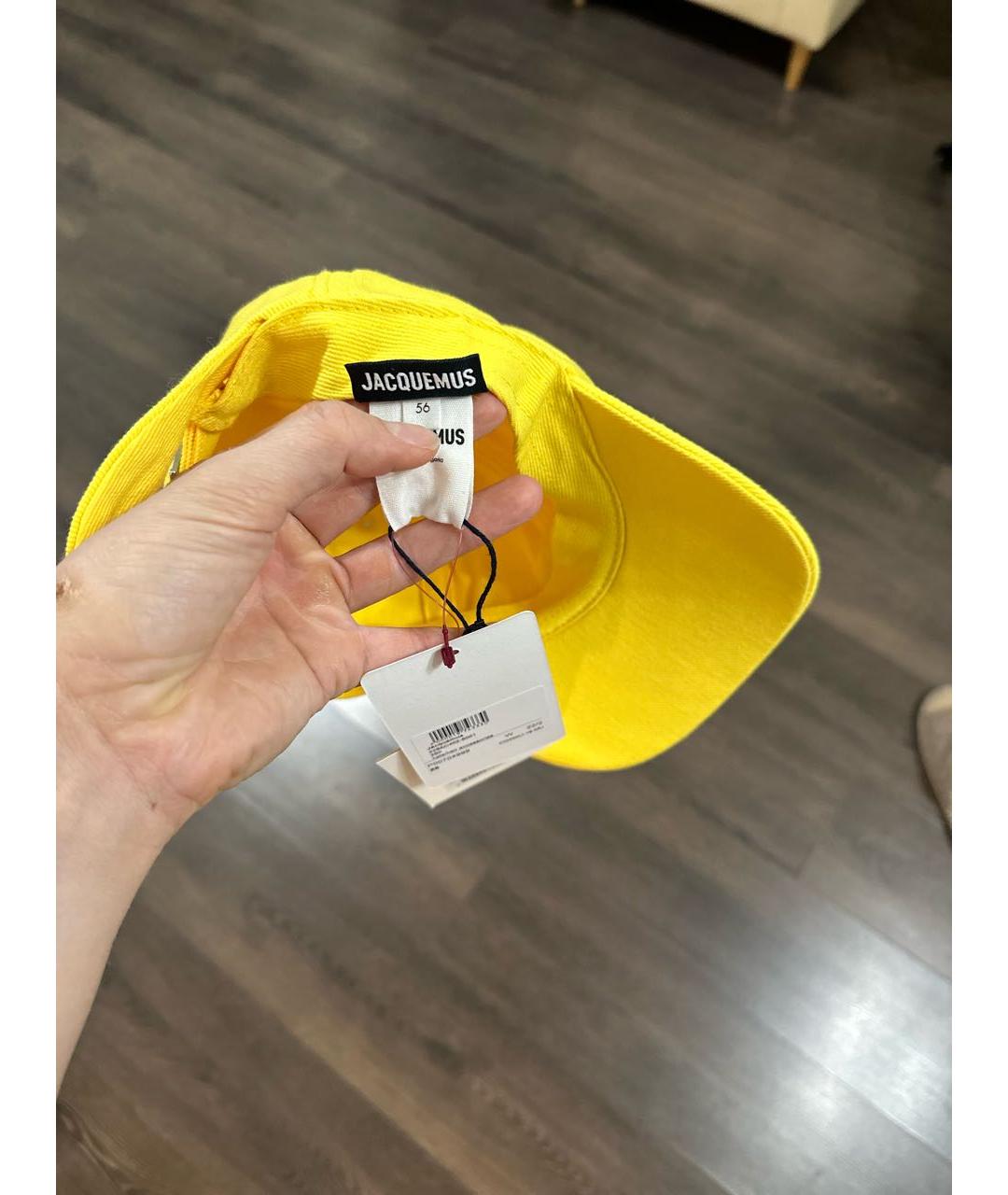 JACQUEMUS Желтая хлопковая кепка, фото 6