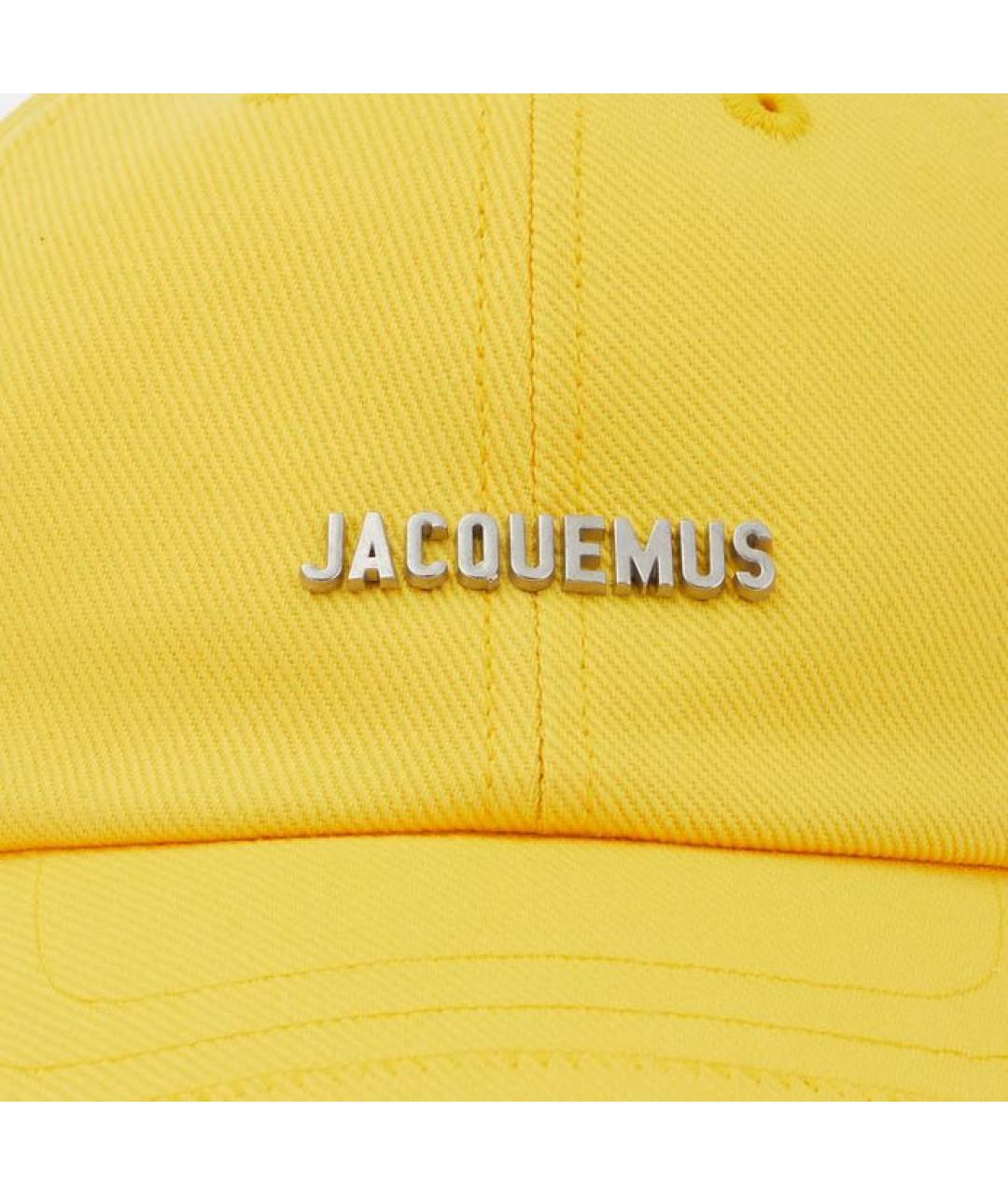 JACQUEMUS Желтая хлопковая кепка, фото 4