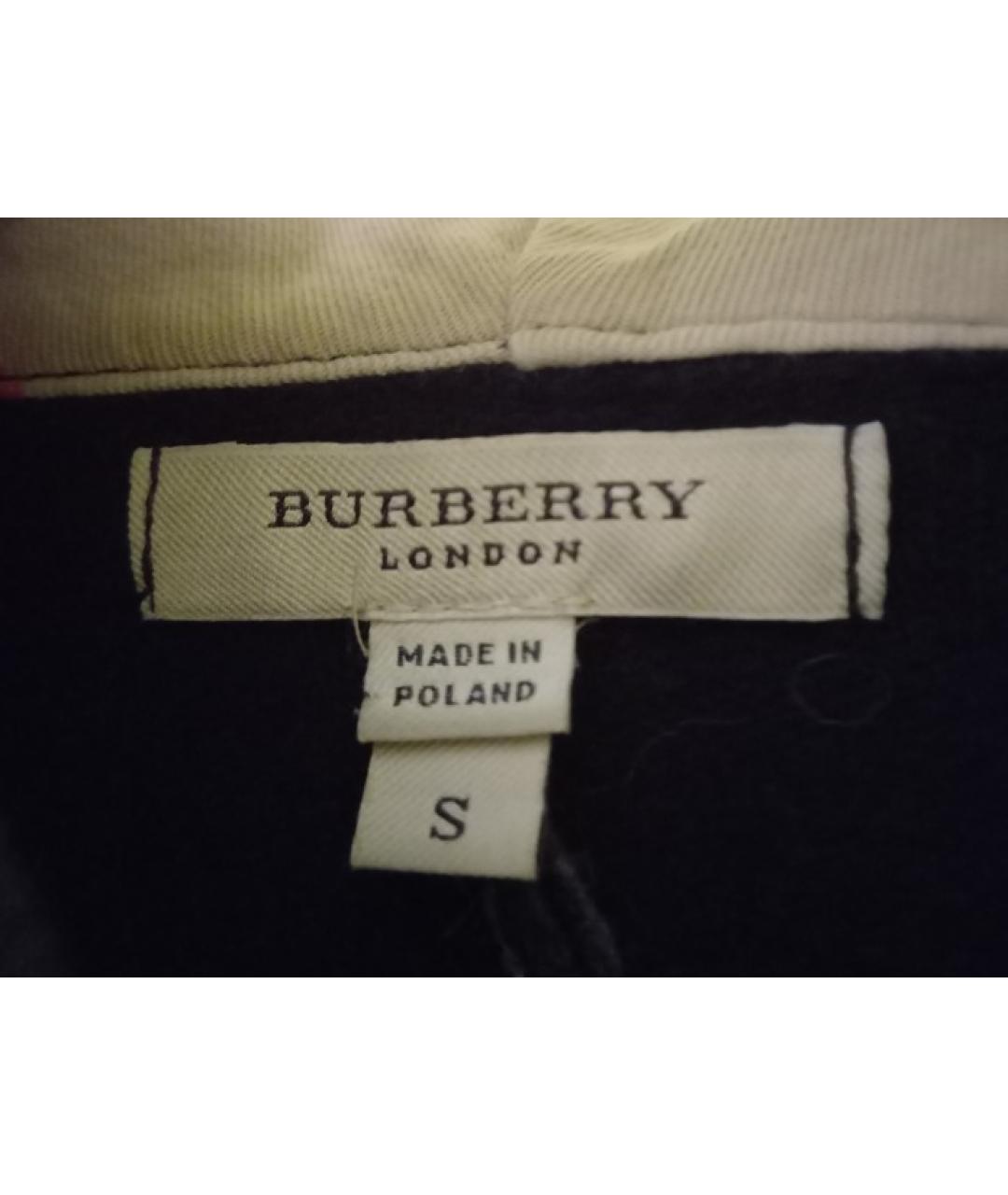 BURBERRY Черная хлопковая спортивная куртка, фото 4
