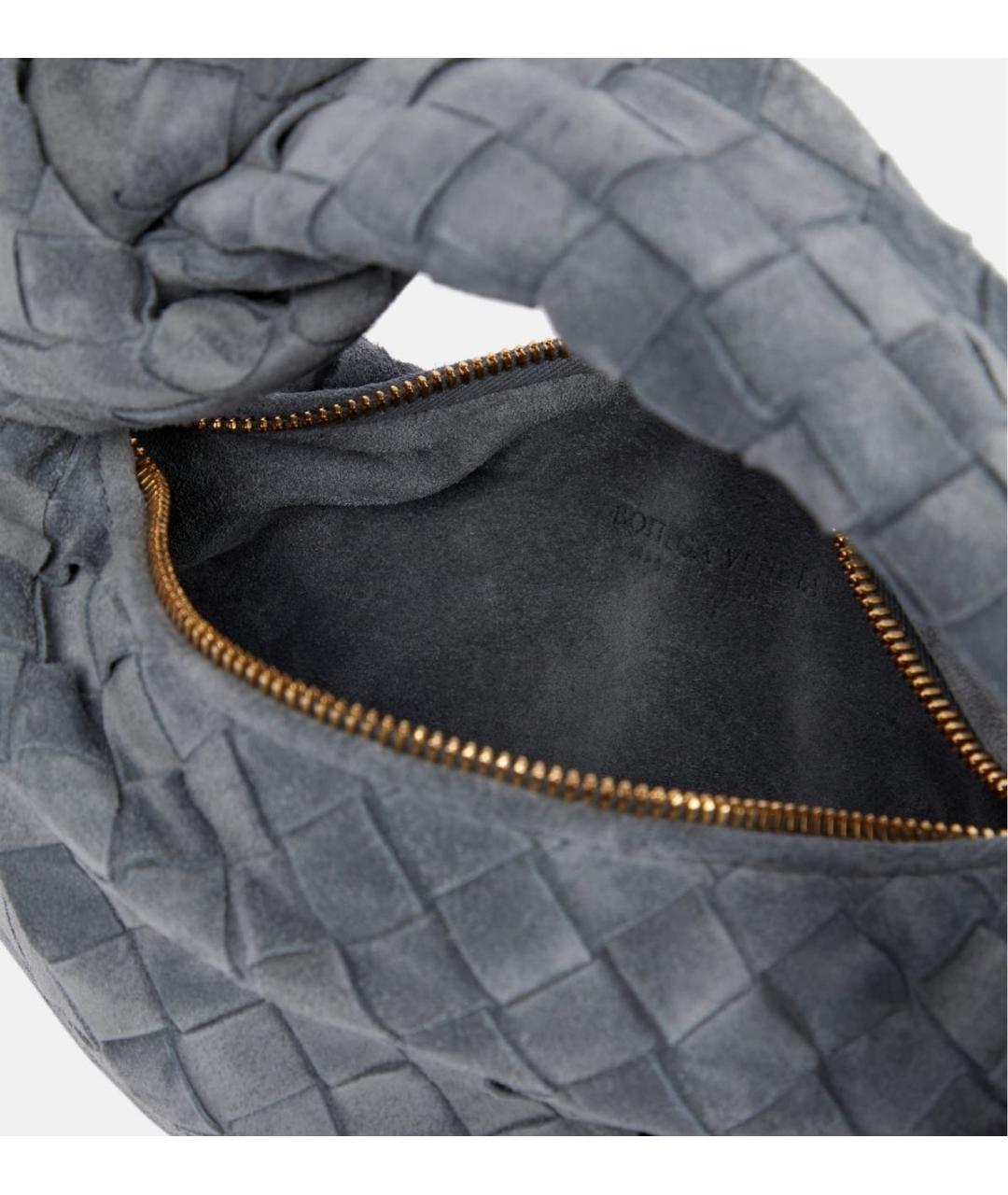 BOTTEGA VENETA Серая замшевая сумка с короткими ручками, фото 3