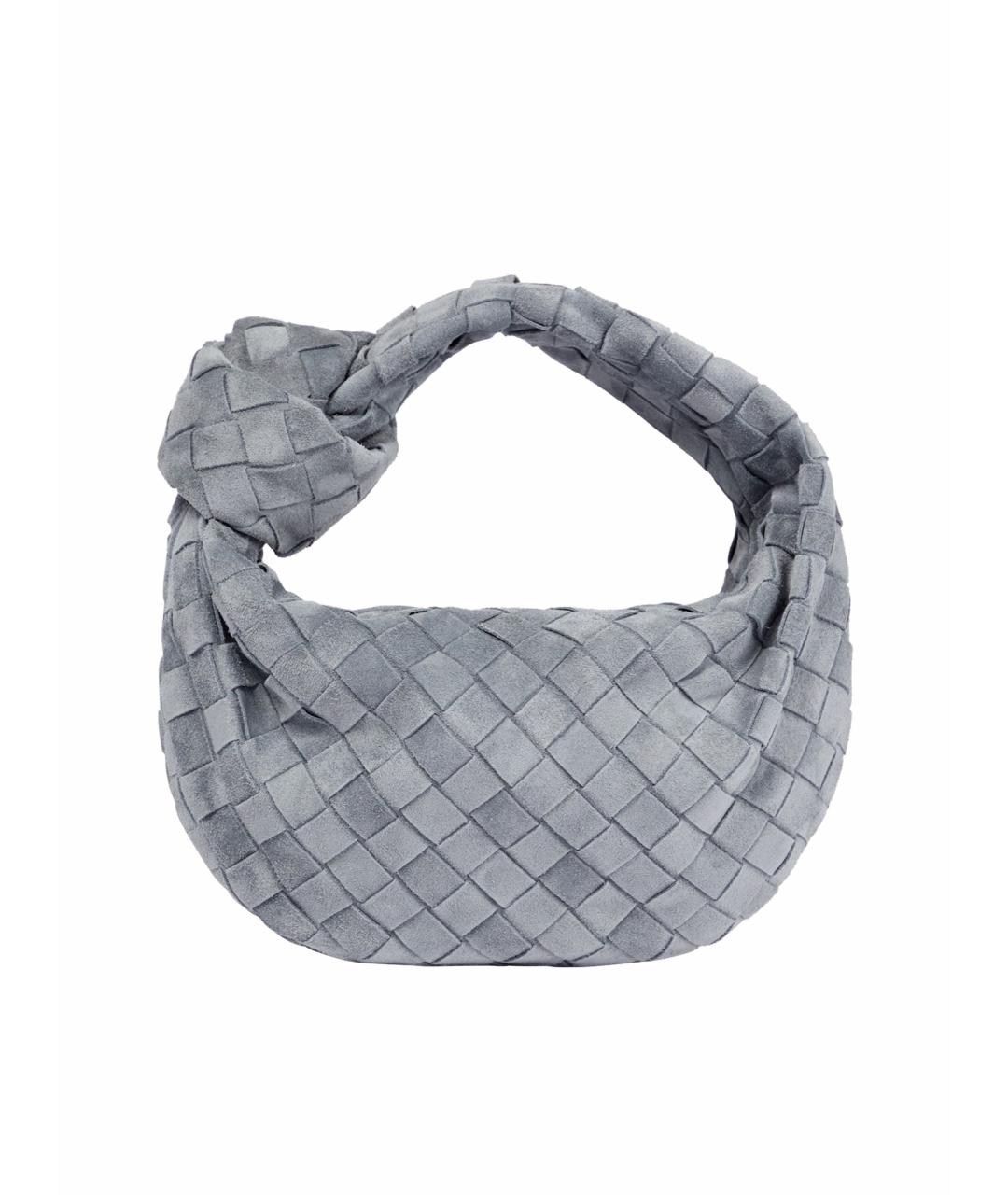 BOTTEGA VENETA Серая замшевая сумка с короткими ручками, фото 1