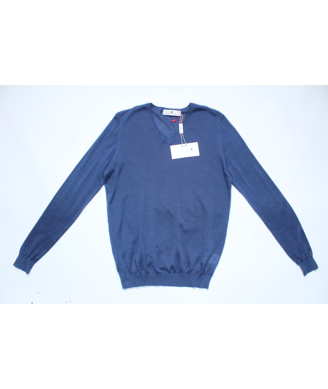 PIERRE BALMAIN Голубой кашемировый джемпер / свитер, фото 5