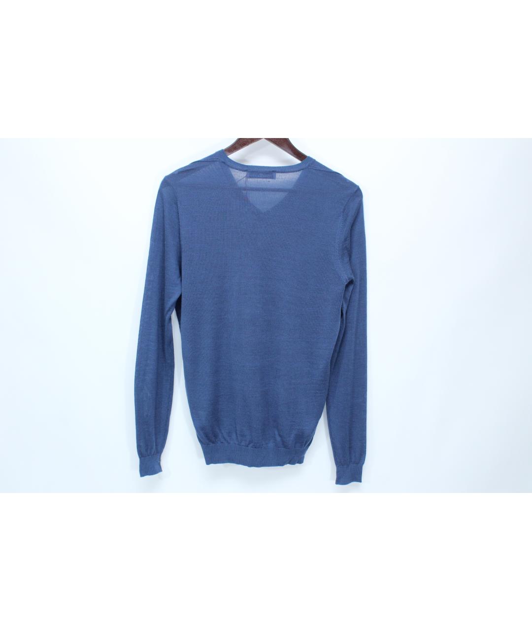 PIERRE BALMAIN Голубой кашемировый джемпер / свитер, фото 3