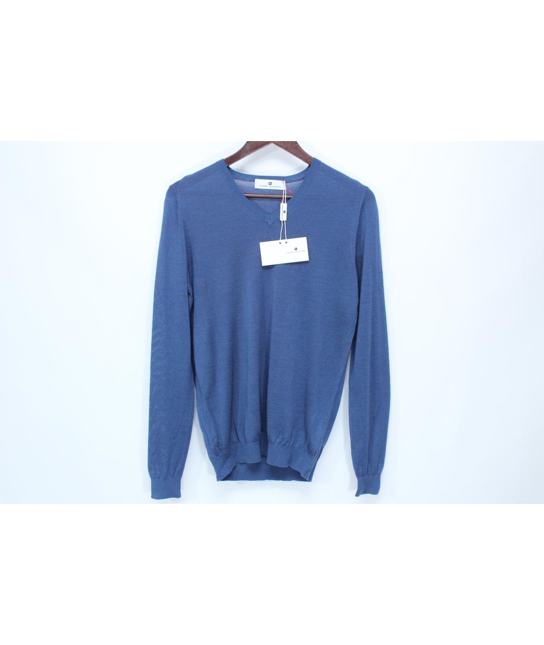 PIERRE BALMAIN Голубой кашемировый джемпер / свитер, фото 10