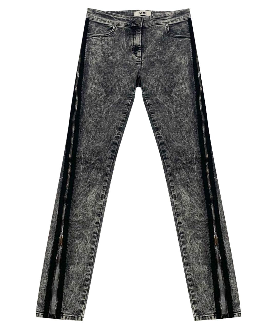 ACNE STUDIOS Серые хлопковые джинсы слим, фото 1