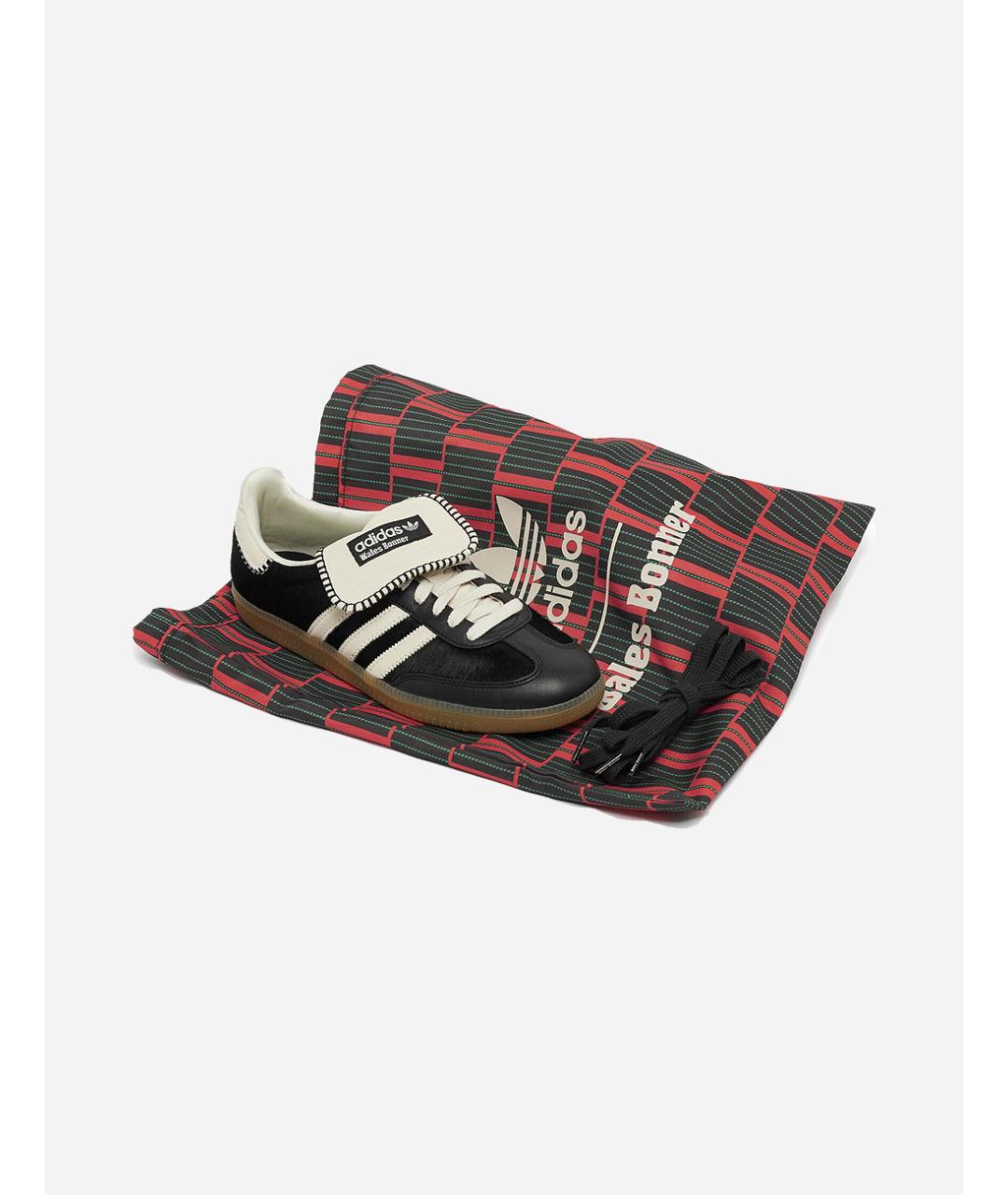 ADIDAS Черные кожаные низкие кроссовки / кеды, фото 3
