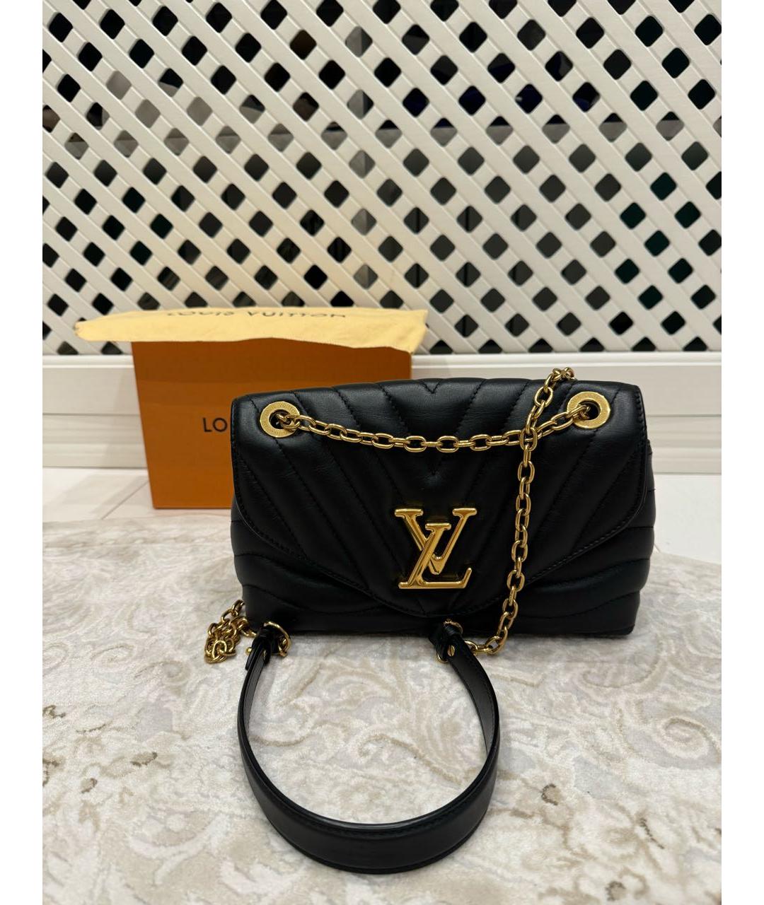 LOUIS VUITTON PRE-OWNED Черная кожаная сумка через плечо, фото 5