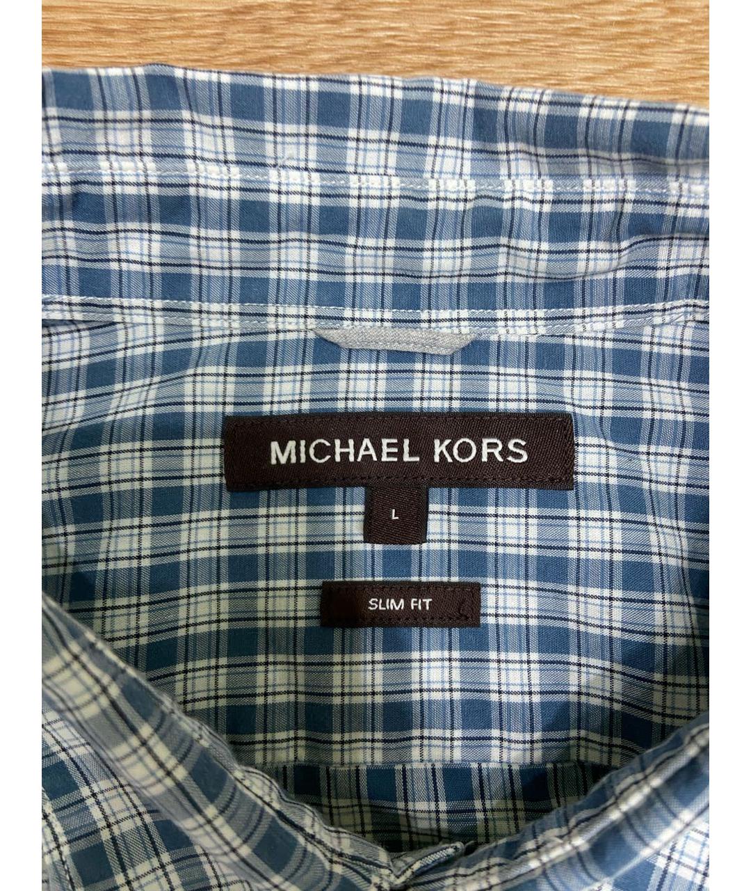MICHAEL KORS Синяя хлопковая кэжуал рубашка, фото 3