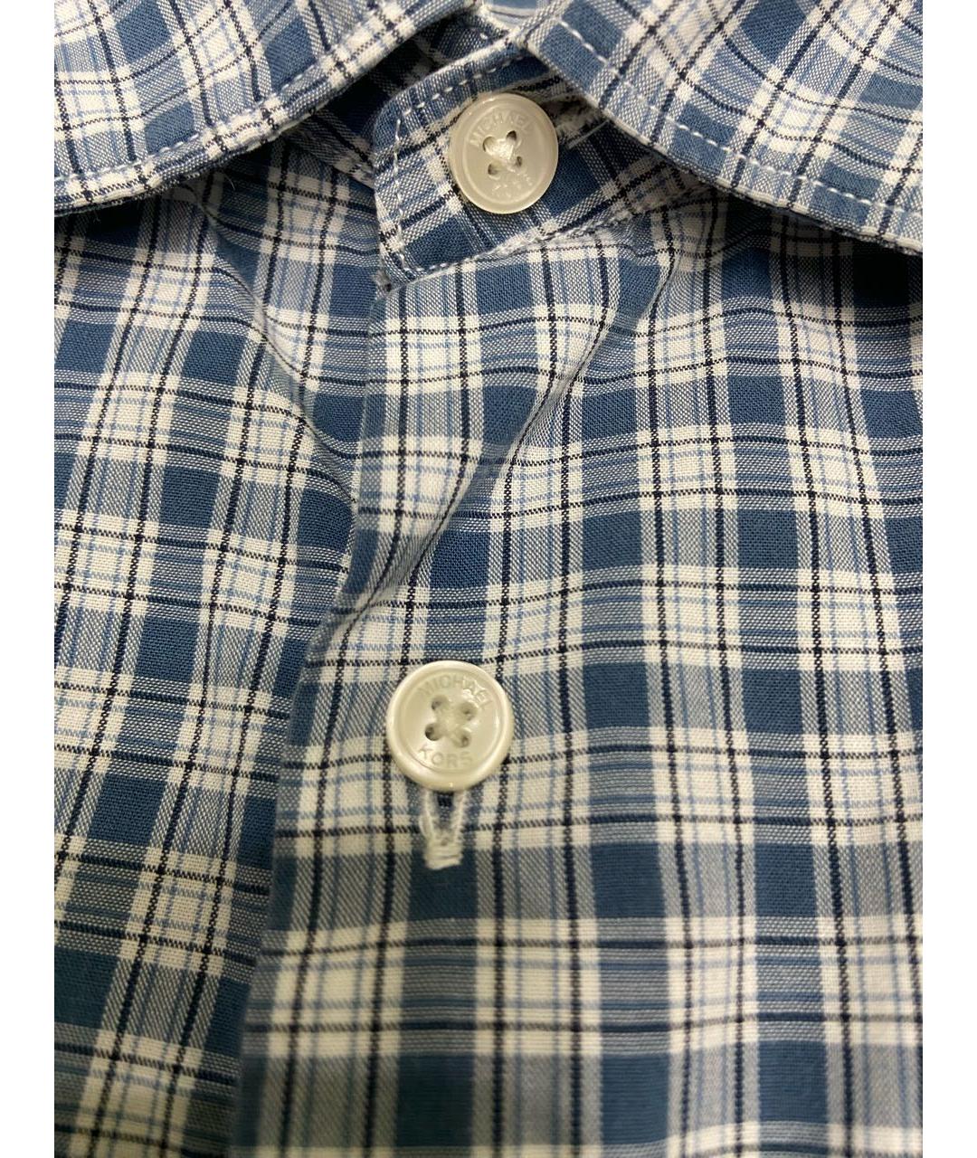 MICHAEL KORS Синяя хлопковая кэжуал рубашка, фото 5