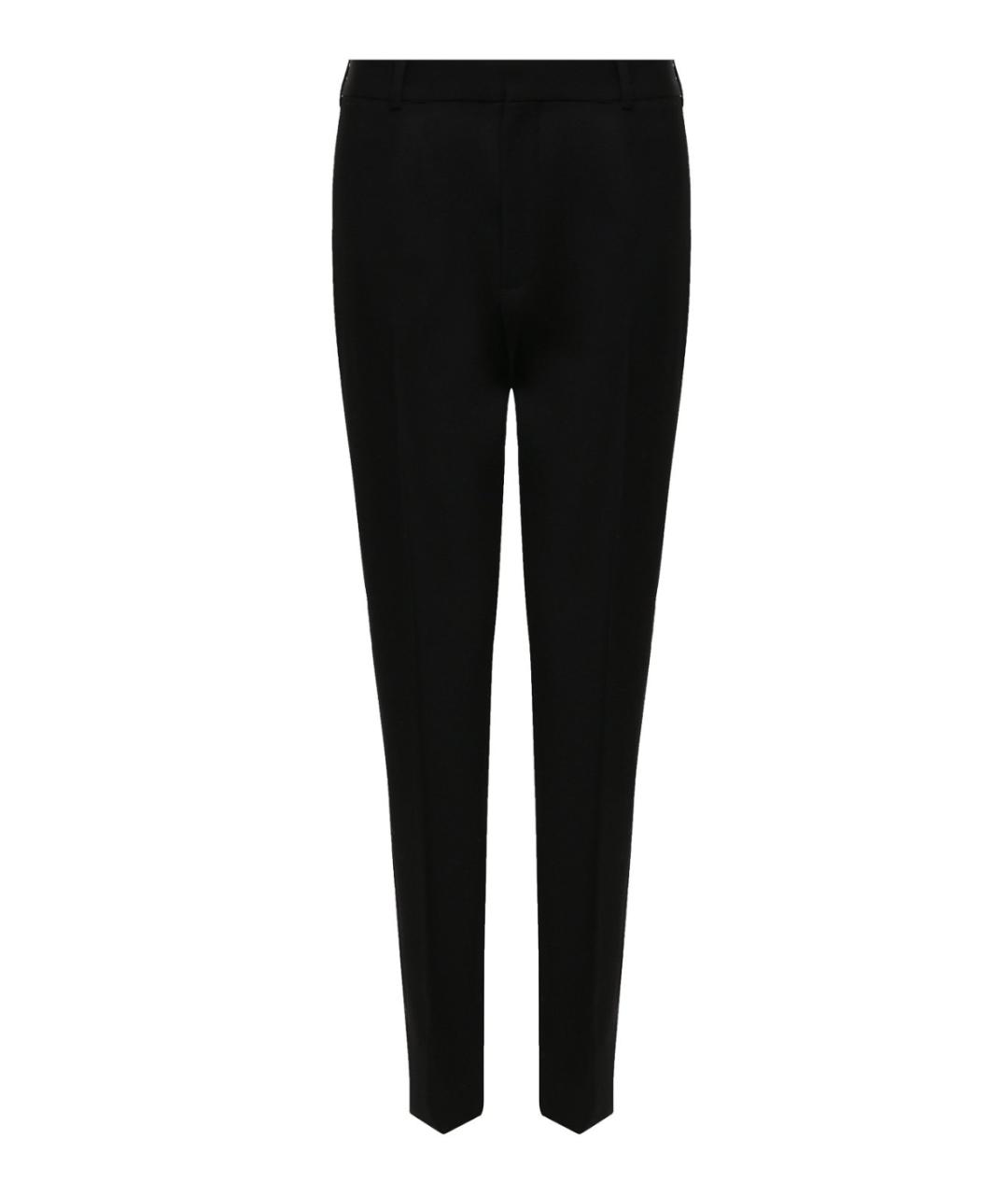 SAINT LAURENT Черные шерстяные брюки узкие, фото 1