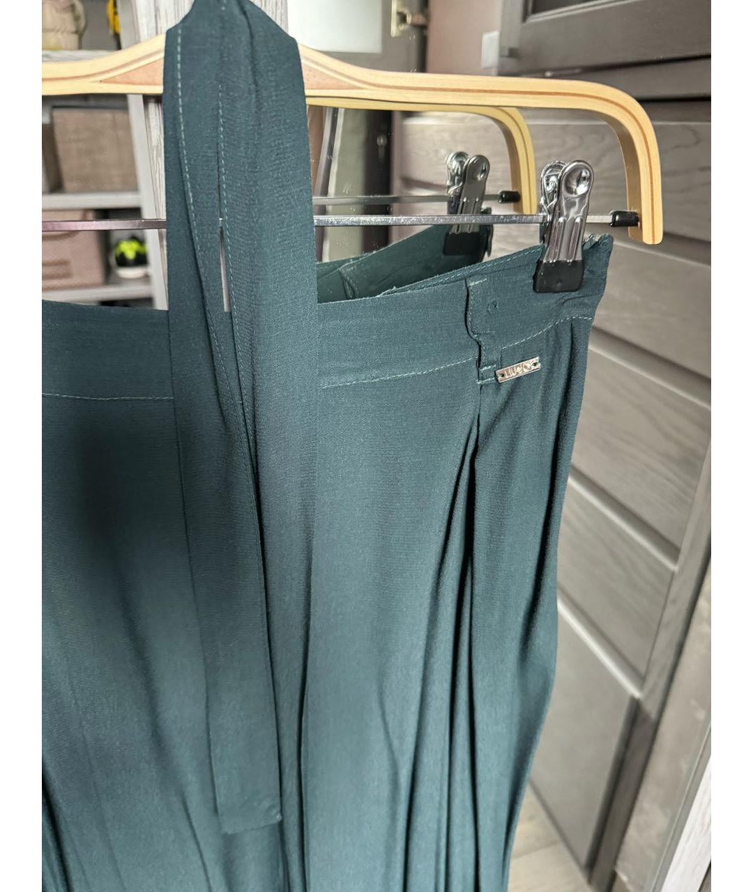 LIU JO Зеленые шифоновые брюки широкие, фото 7