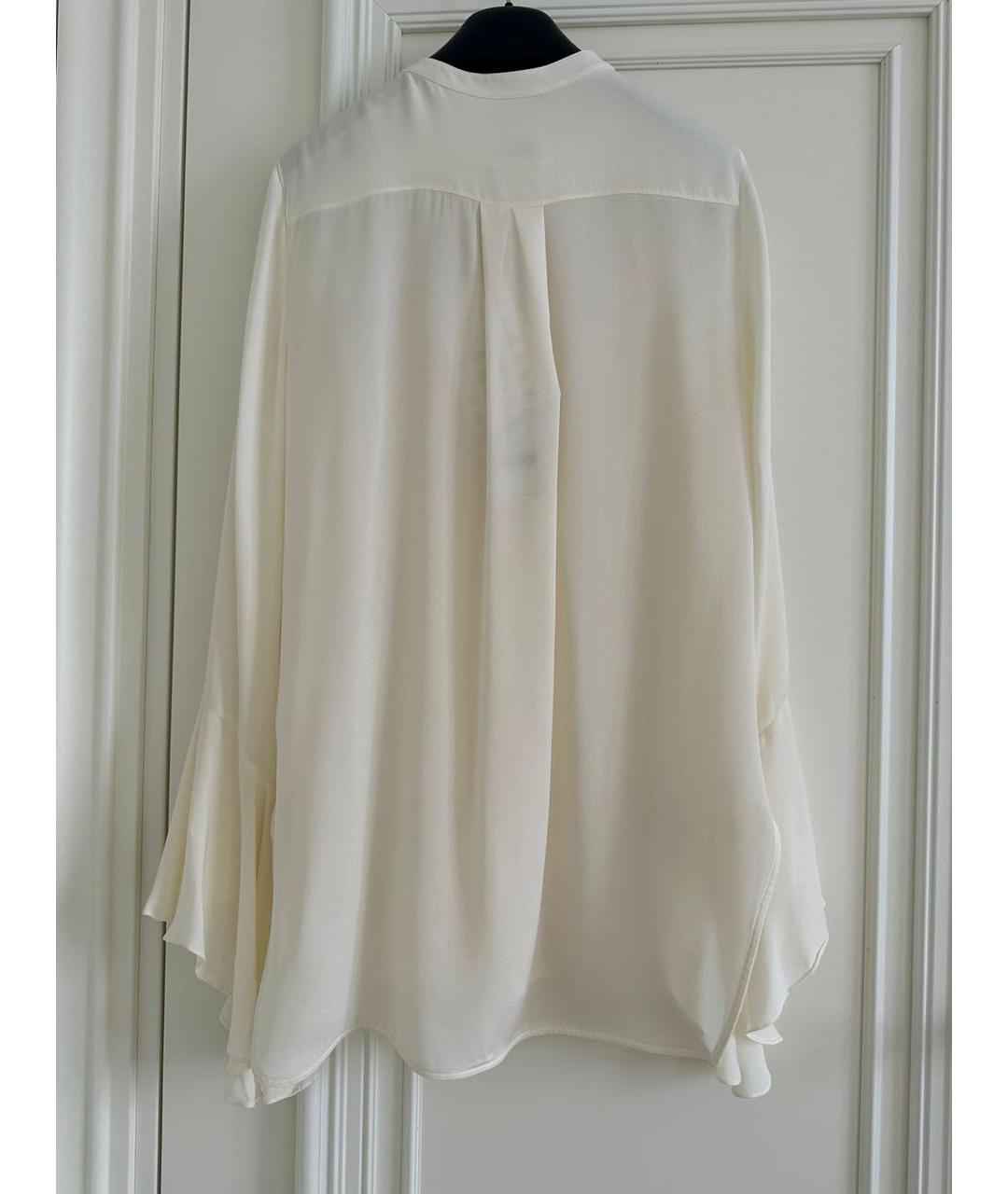 KHAITE Белая шелковая блузы, фото 2