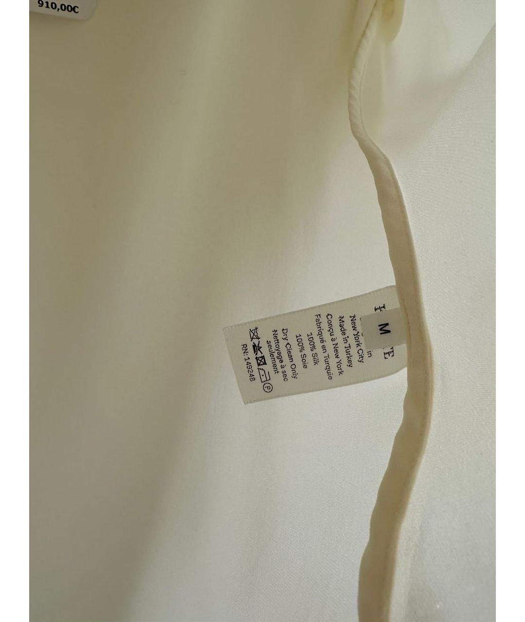 KHAITE Белая шелковая блузы, фото 7