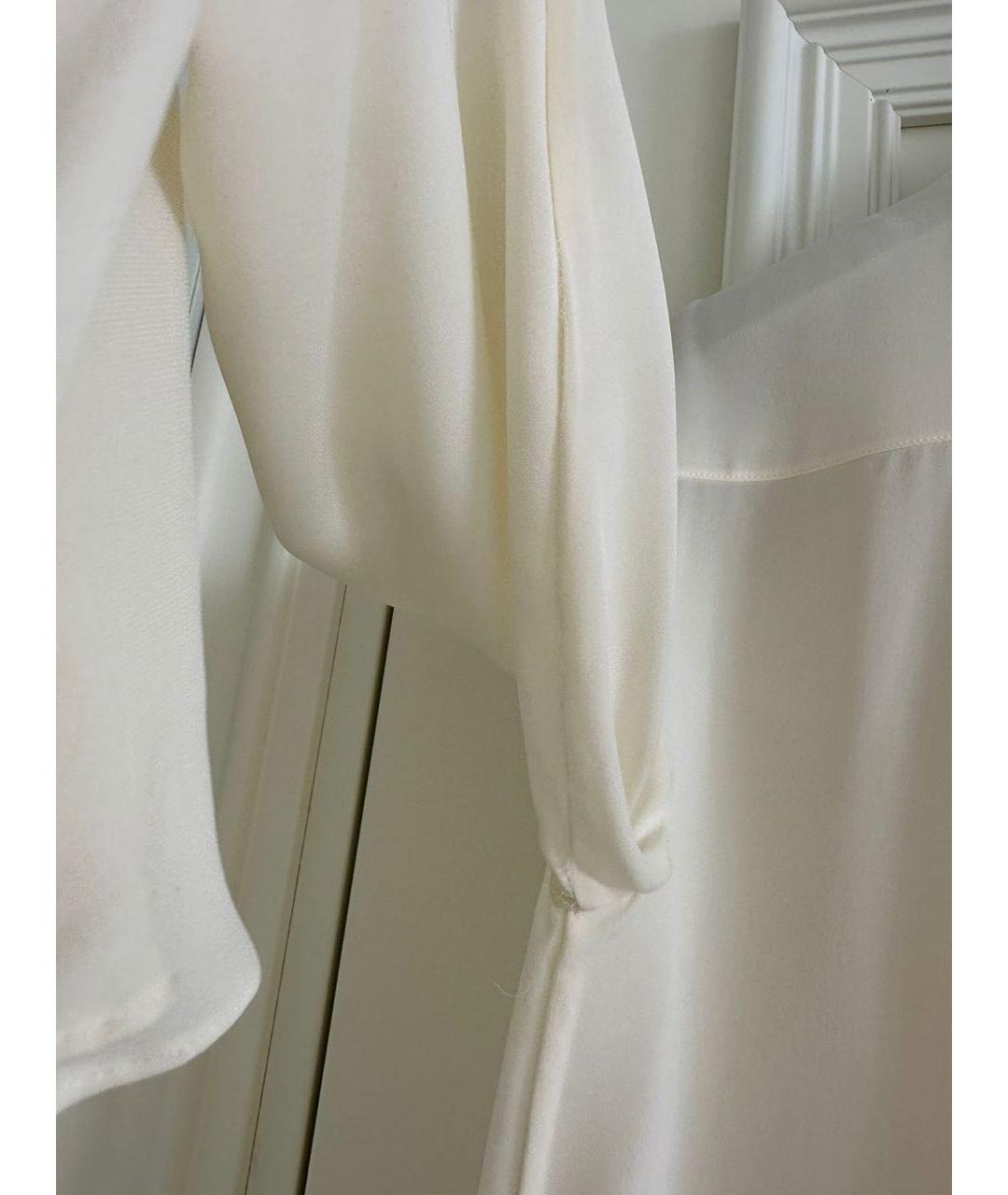 KHAITE Белая шелковая блузы, фото 4