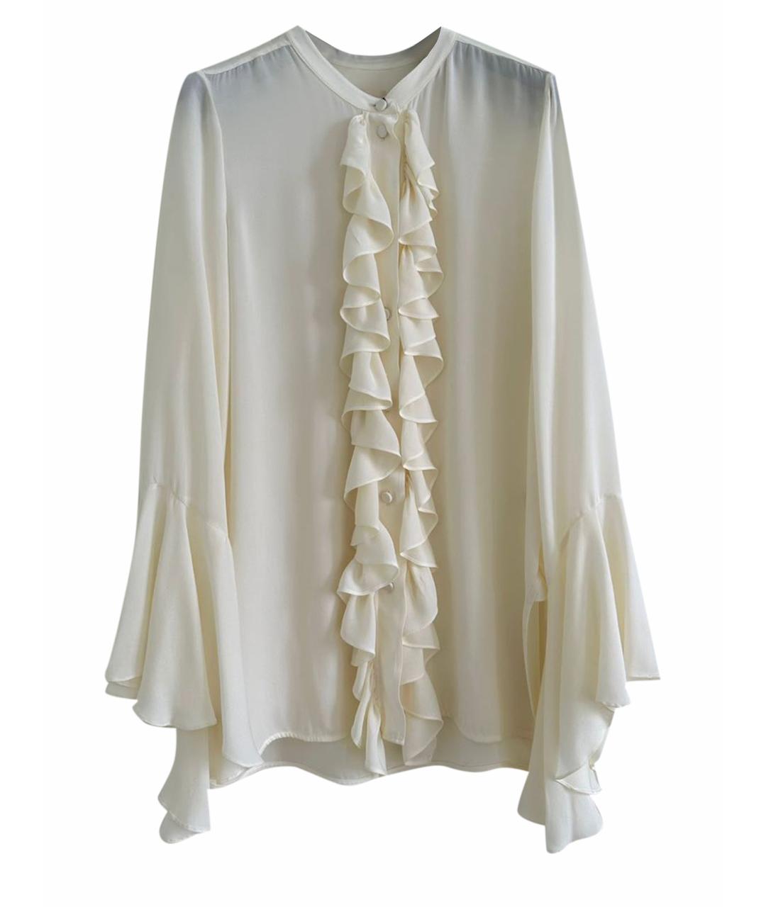 KHAITE Белая шелковая блузы, фото 1