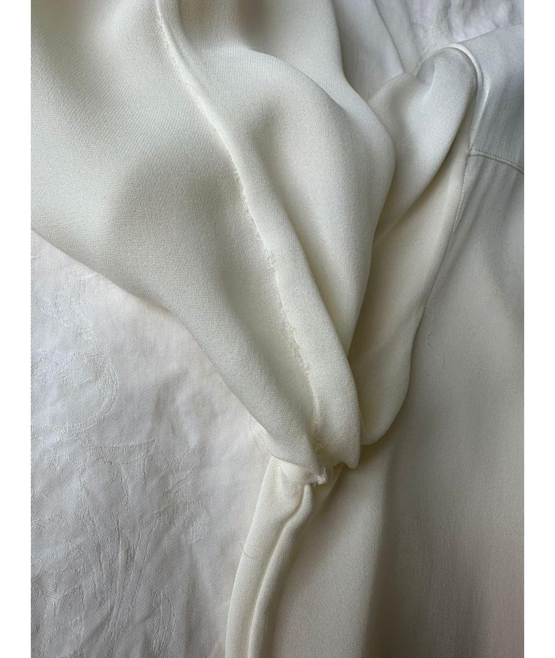 KHAITE Белая шелковая блузы, фото 8