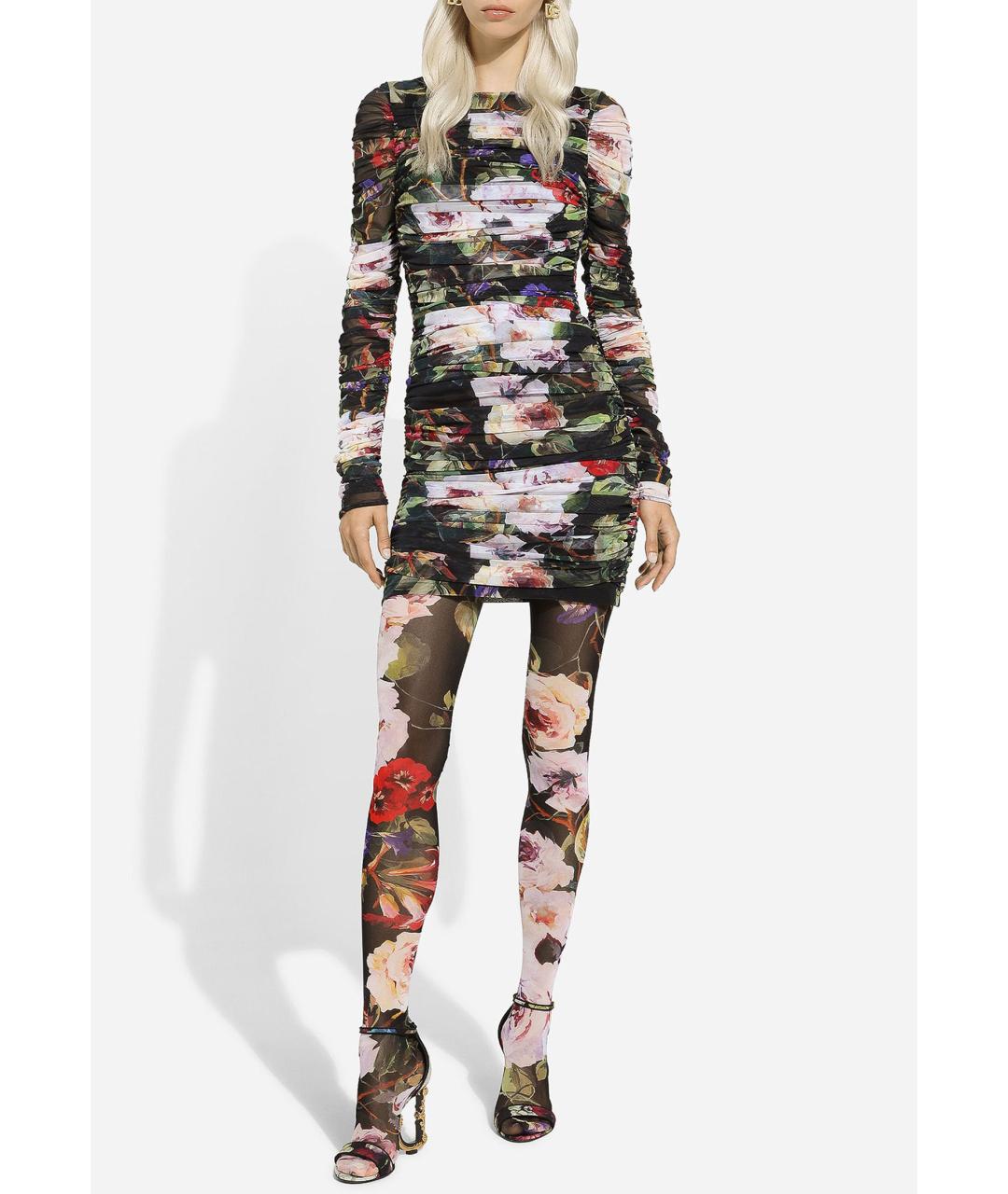 DOLCE&GABBANA Черное полиамидовое коктейльное платье, фото 2