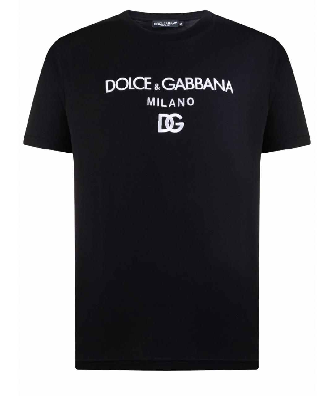 DOLCE&GABBANA Черная хлопковая футболка, фото 1