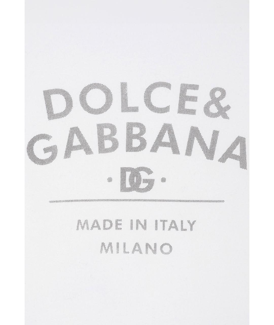 DOLCE&GABBANA Белая хлопковая футболка, фото 4