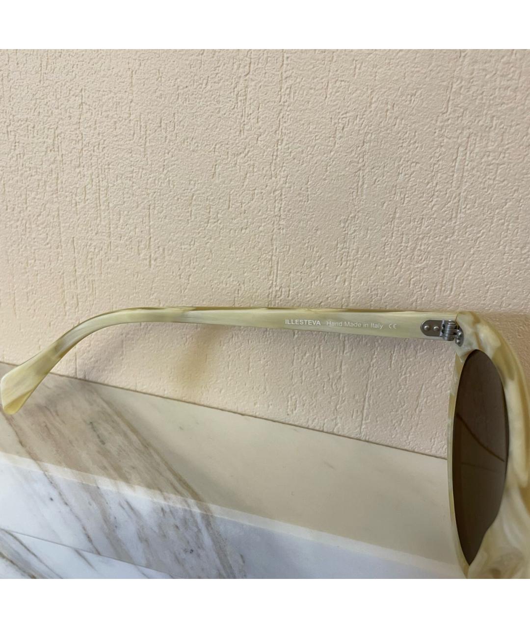 ILLESTEVA Бежевые пластиковые солнцезащитные очки, фото 3