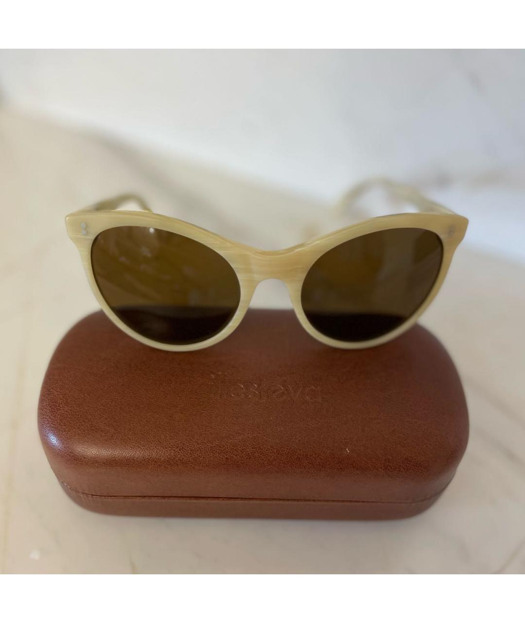 ILLESTEVA Бежевые пластиковые солнцезащитные очки, фото 4