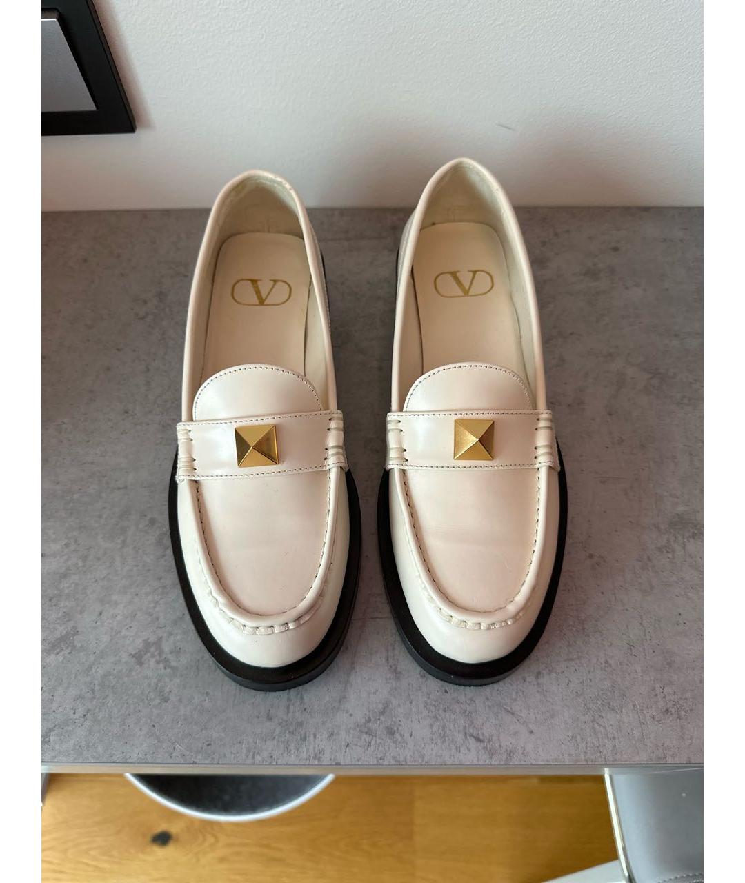 VALENTINO Белые кожаные лоферы, фото 2