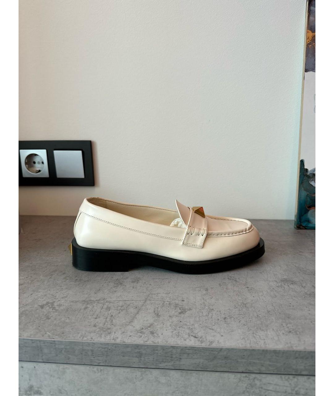VALENTINO Белые кожаные лоферы, фото 5