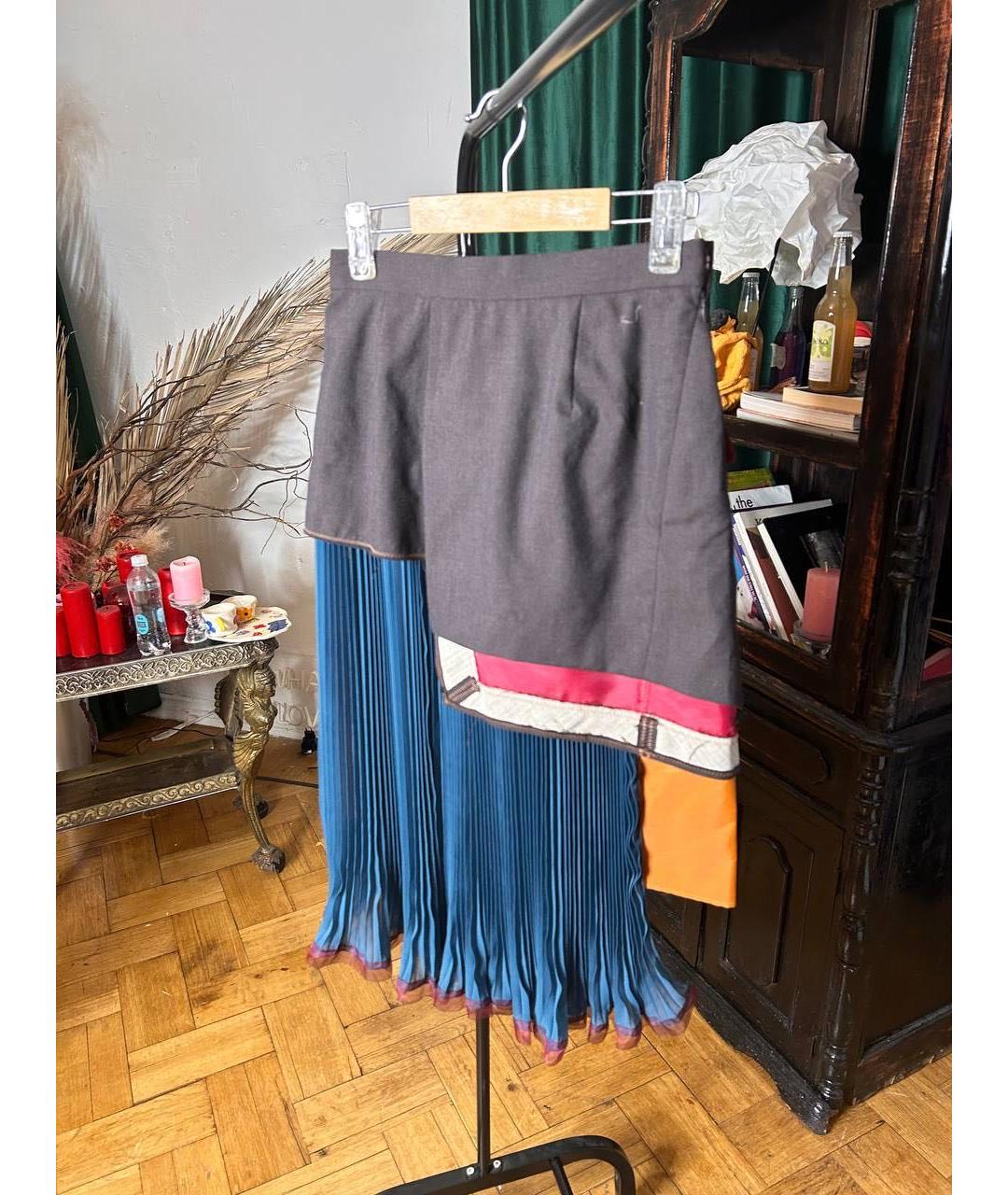 KOLOR Мульти полиэстеровая юбка миди, фото 4