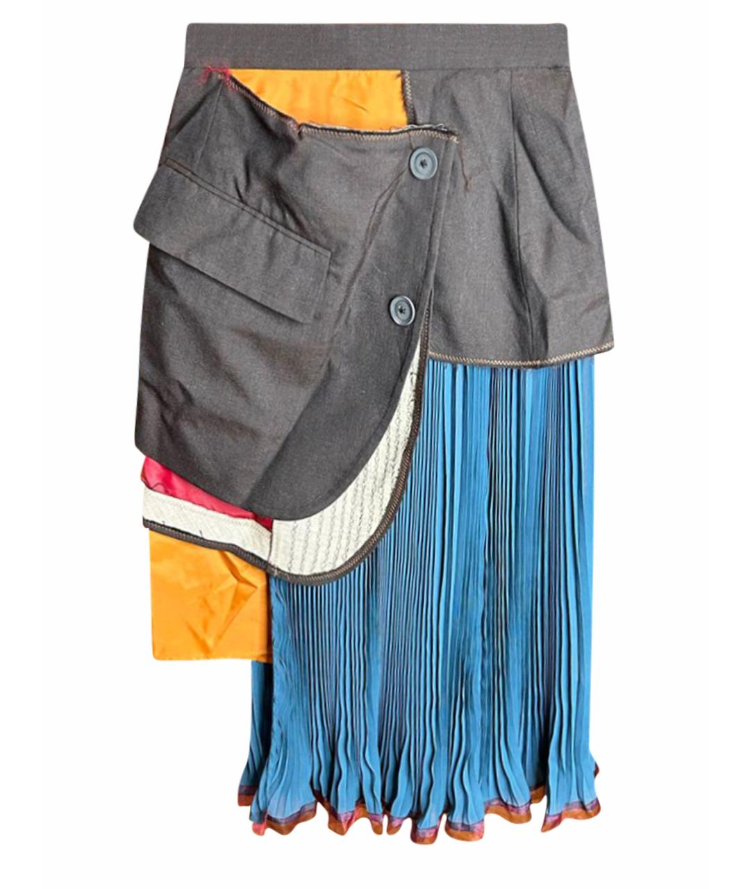 KOLOR Мульти полиэстеровая юбка миди, фото 1