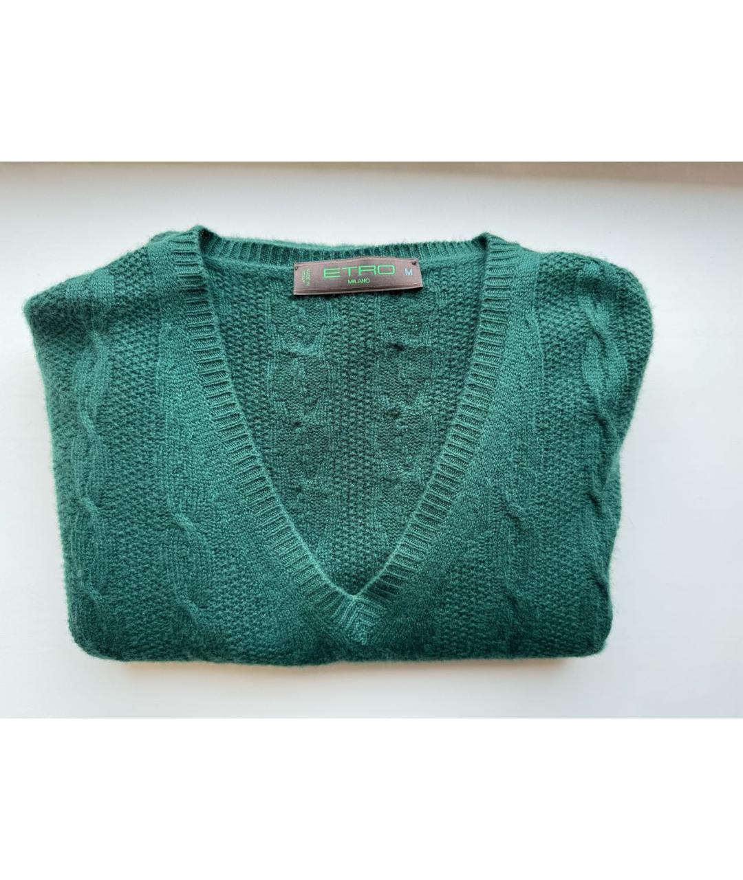ETRO Зеленый кашемировый джемпер / свитер, фото 4