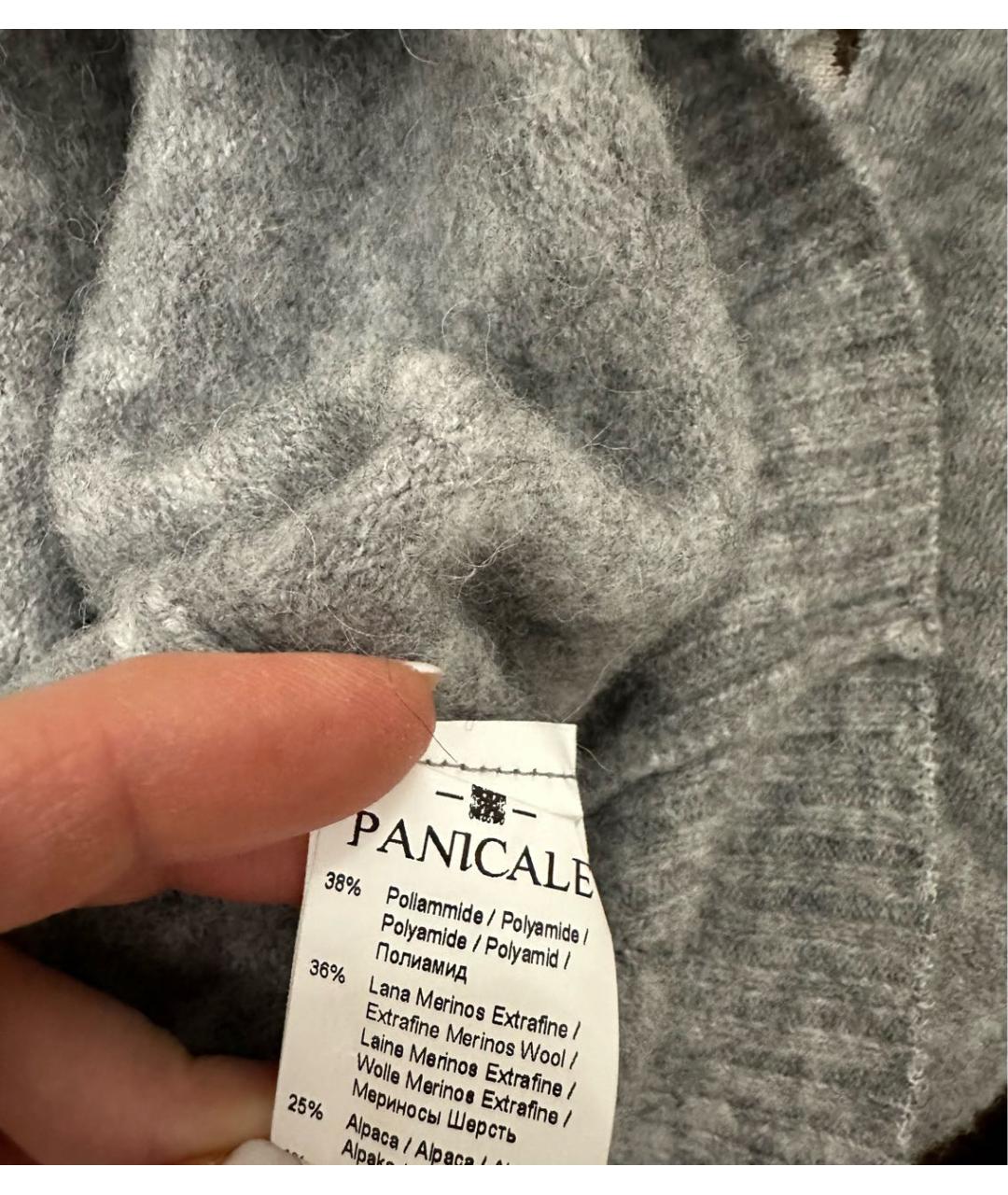PANICALE Серый шерстяной джемпер / свитер, фото 4
