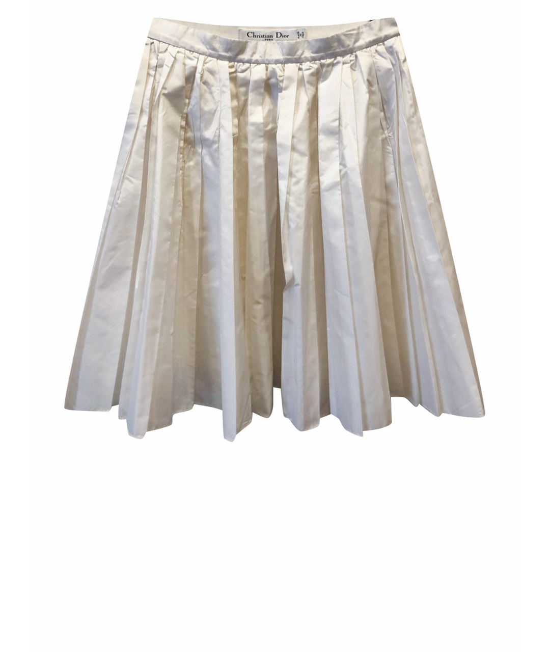 CHRISTIAN DIOR Белая шелковая юбка мини, фото 1