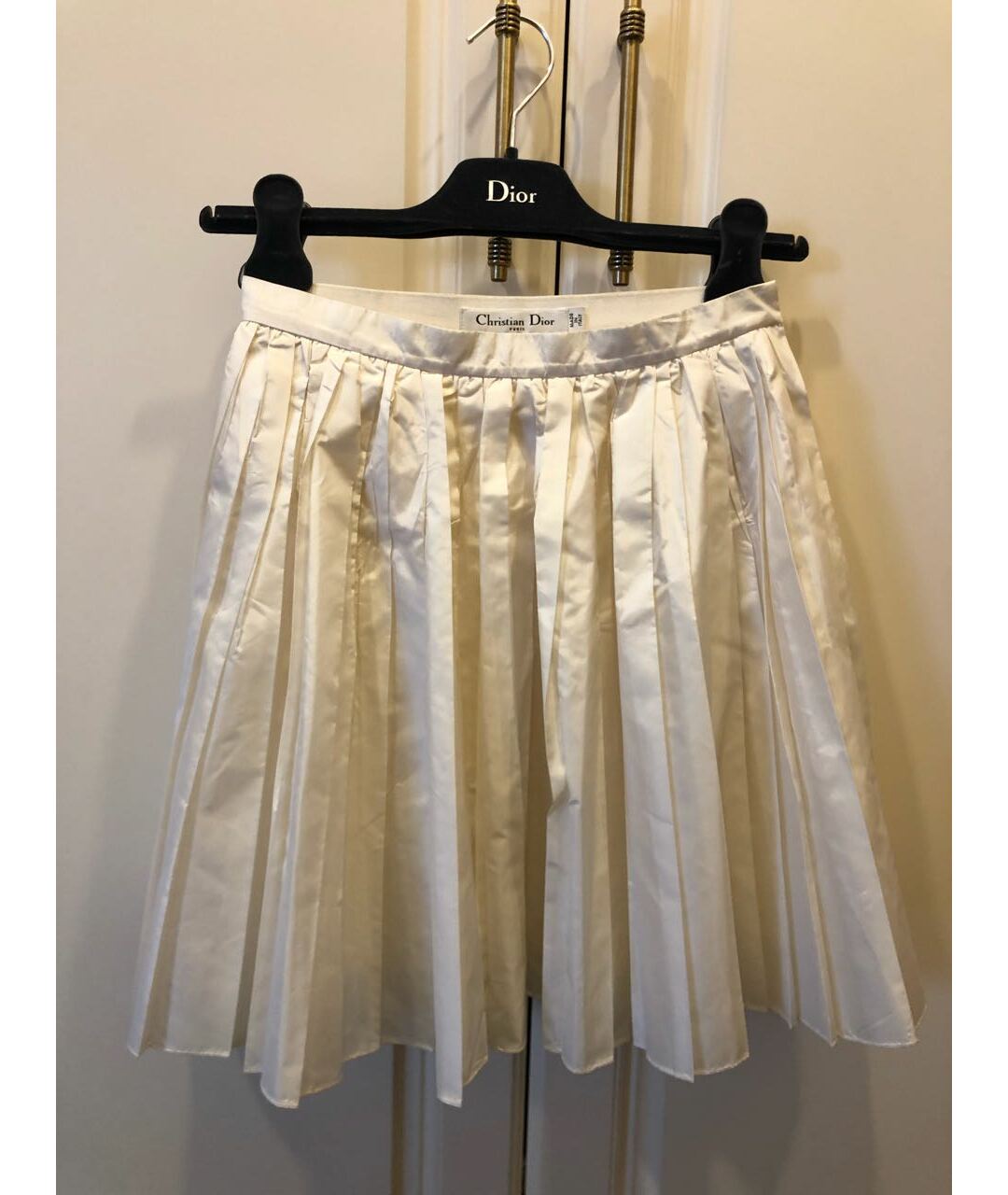 CHRISTIAN DIOR PRE-OWNED Белая шелковая юбка мини, фото 2