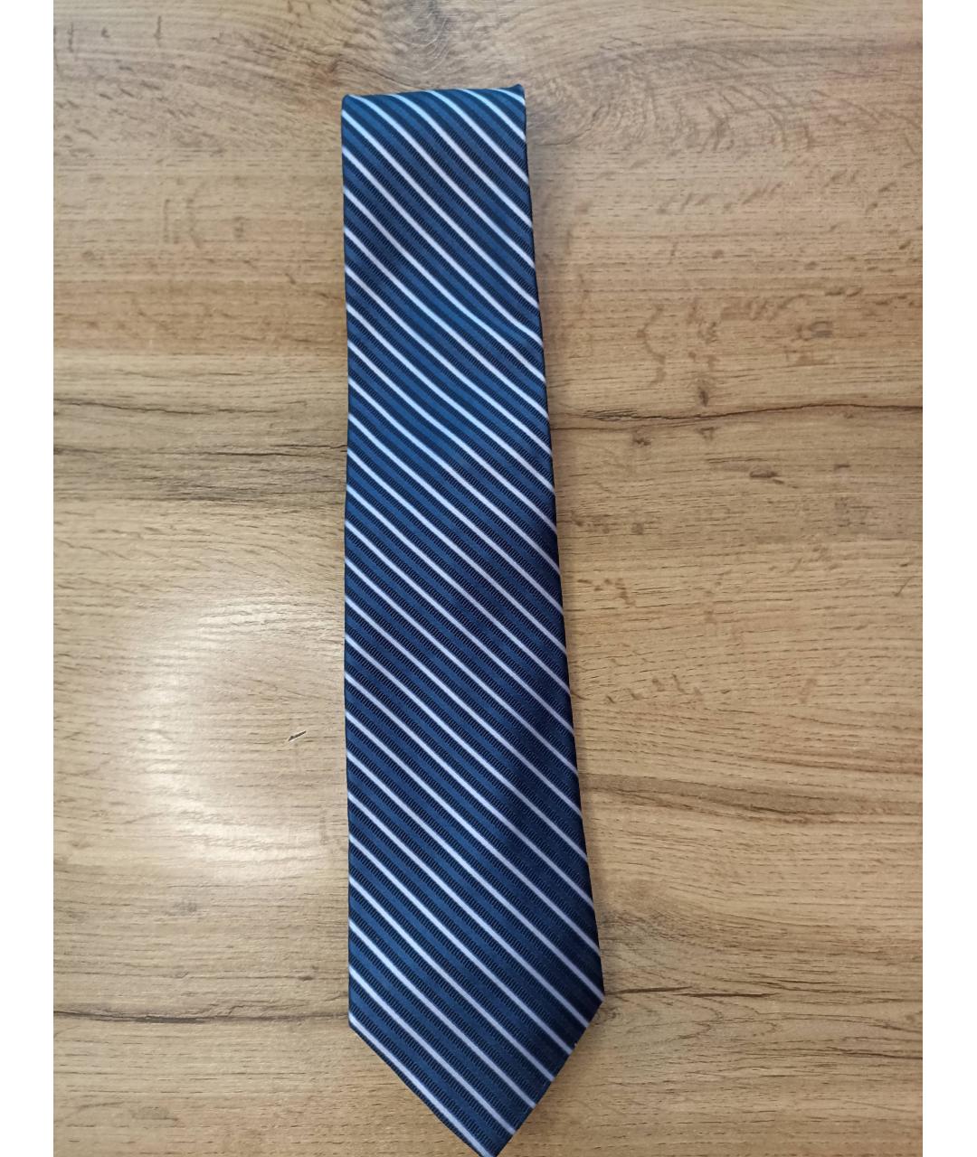 VALENTINO Темно-синий шелковый галстук, фото 5