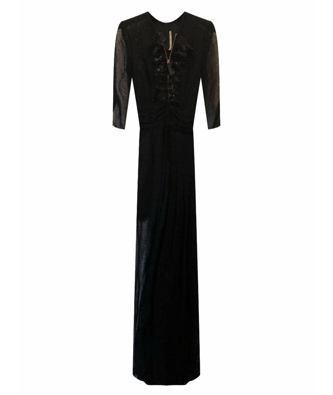 ALESSANDRA RICH Черное кружевное вечернее платье, фото 1