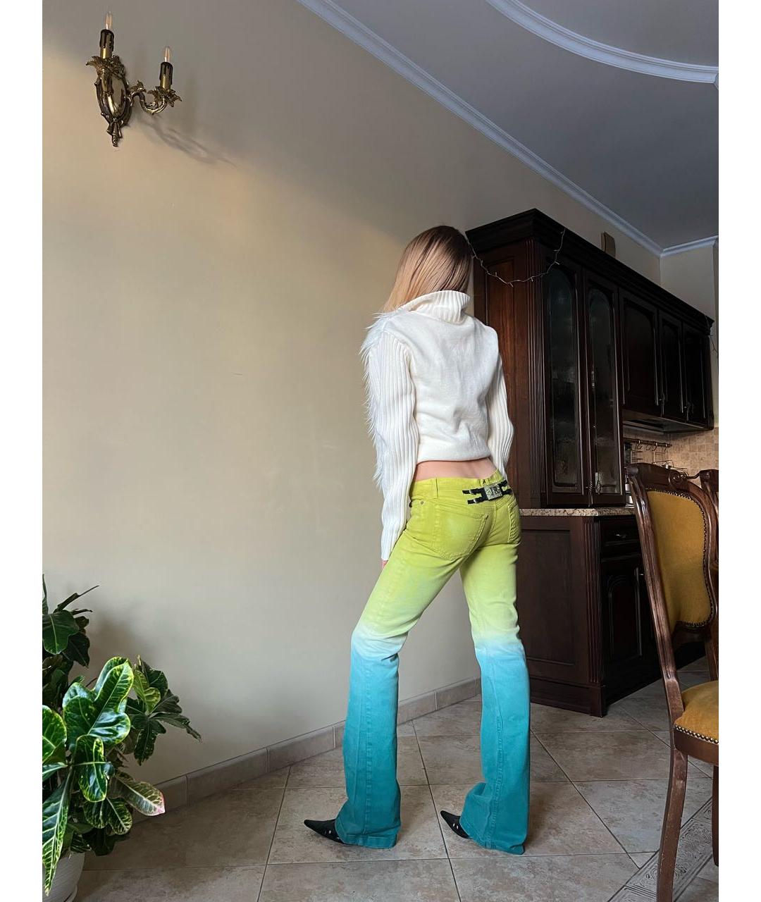 JOHN RICHMOND Мульти хлопко-эластановые джинсы клеш, фото 7