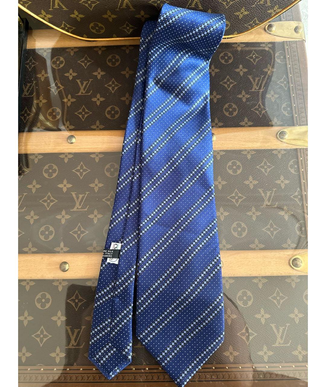 STEFANO RICCI Синий шелковый галстук, фото 6
