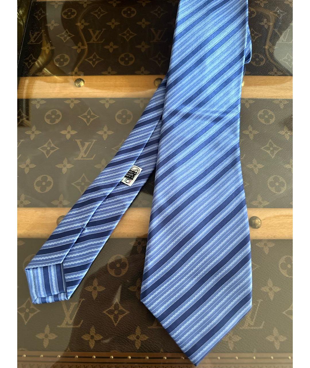 STEFANO RICCI Голубой шелковый галстук, фото 2