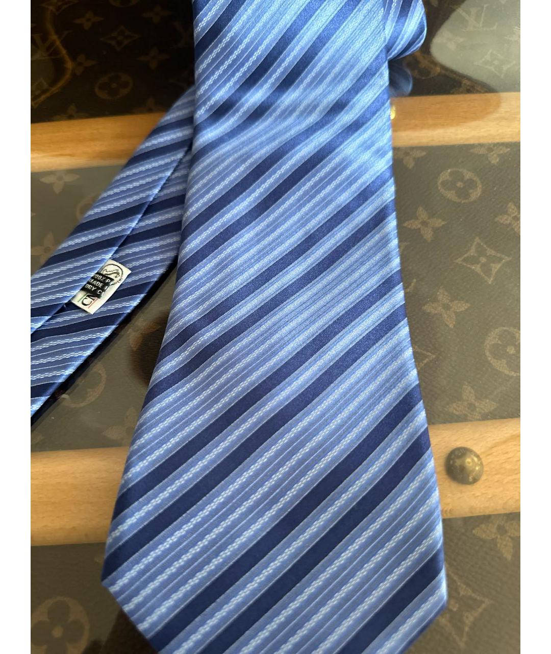 STEFANO RICCI Голубой шелковый галстук, фото 4