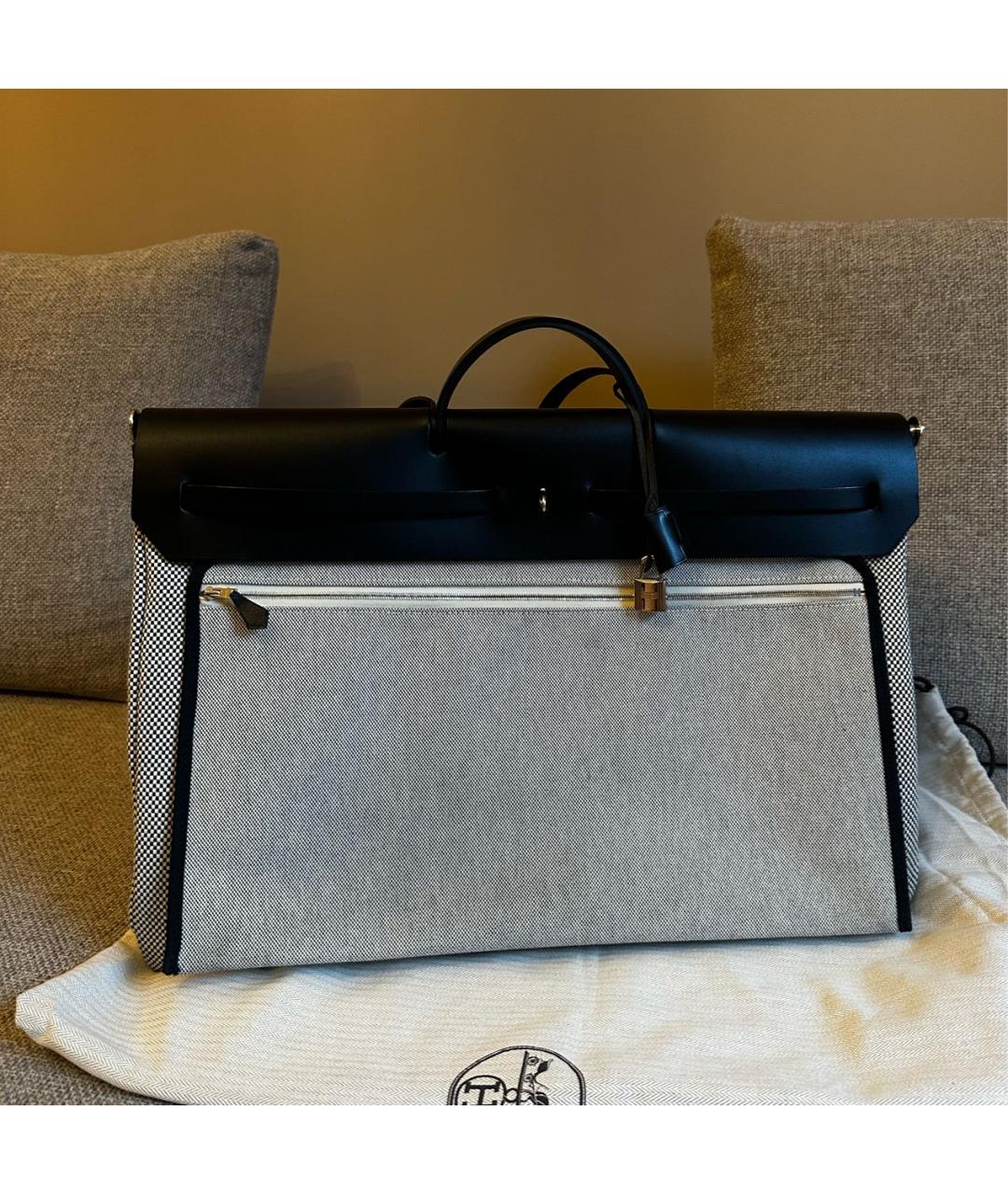 HERMES Серая дорожная/спортивная сумка, фото 4