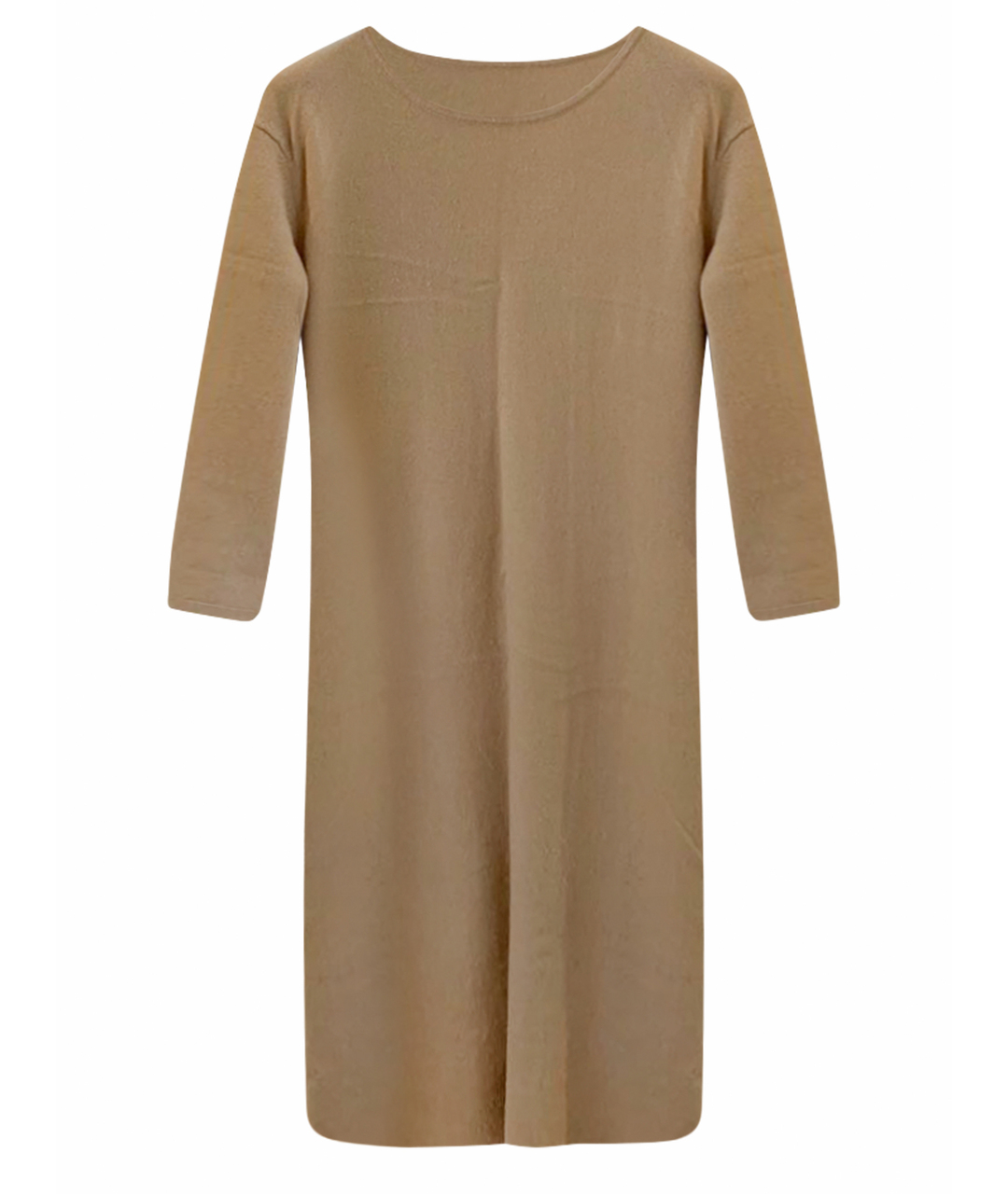 CHAPURIN Бежевое шерстяное повседневное платье, фото 1