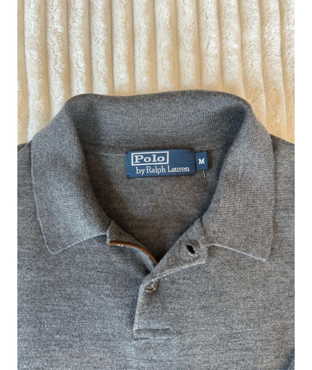 POLO RALPH LAUREN Антрацитовый шерстяной джемпер / свитер, фото 3