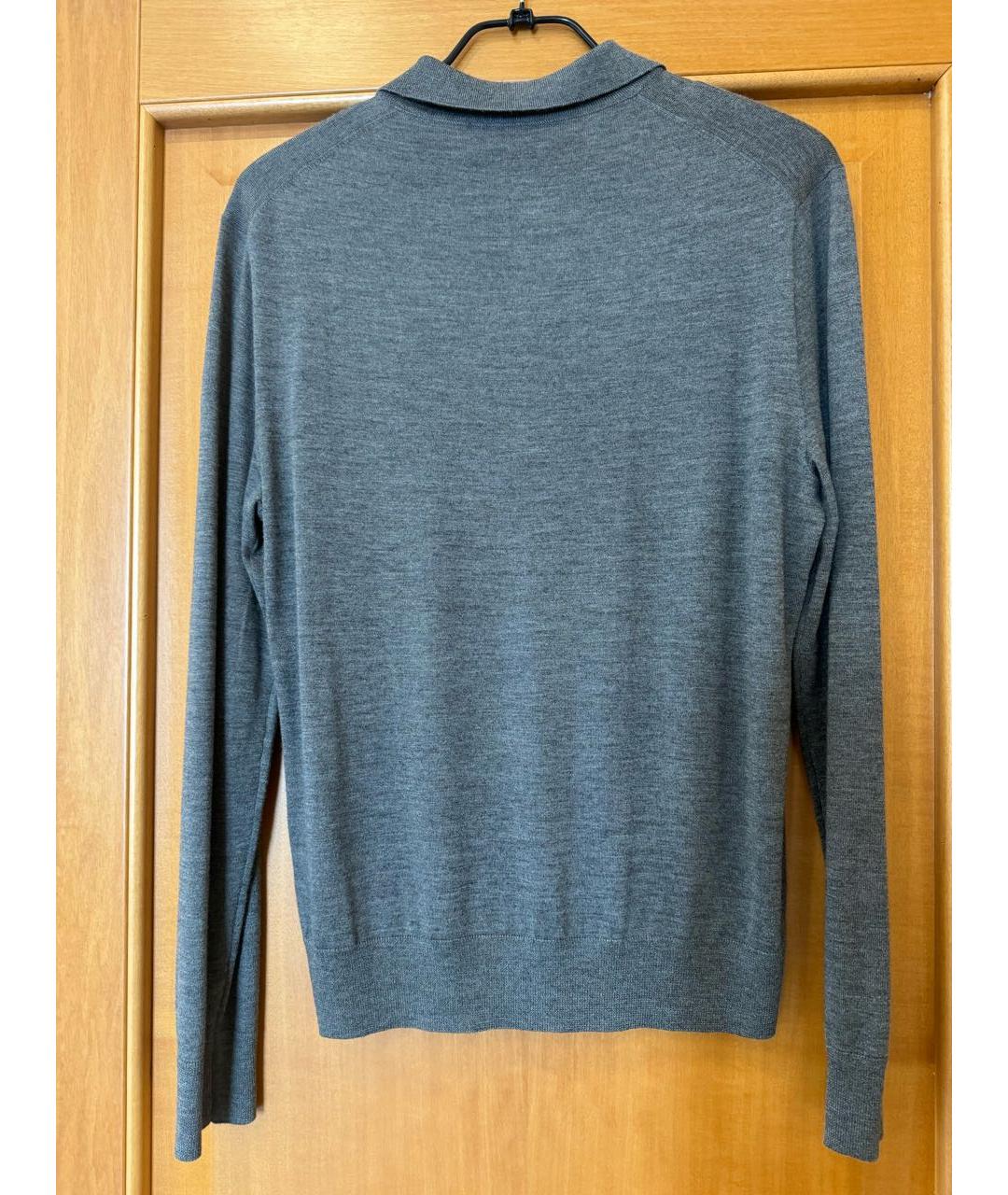 POLO RALPH LAUREN Антрацитовый шерстяной джемпер / свитер, фото 2