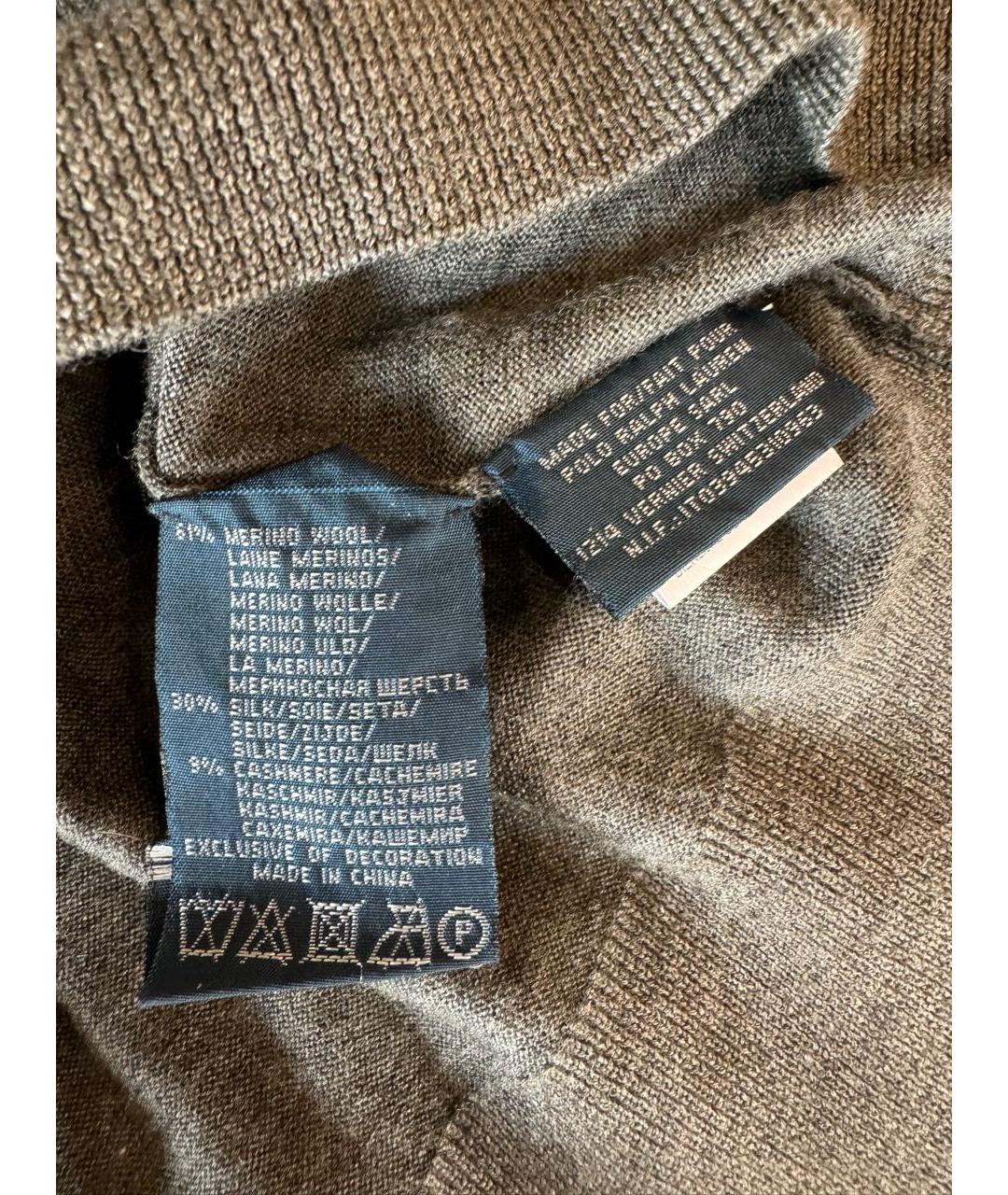 POLO RALPH LAUREN Антрацитовый шерстяной джемпер / свитер, фото 5