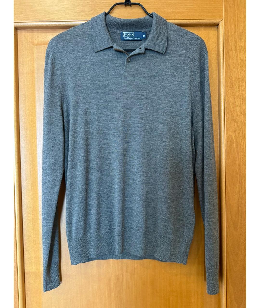 POLO RALPH LAUREN Антрацитовый шерстяной джемпер / свитер, фото 6