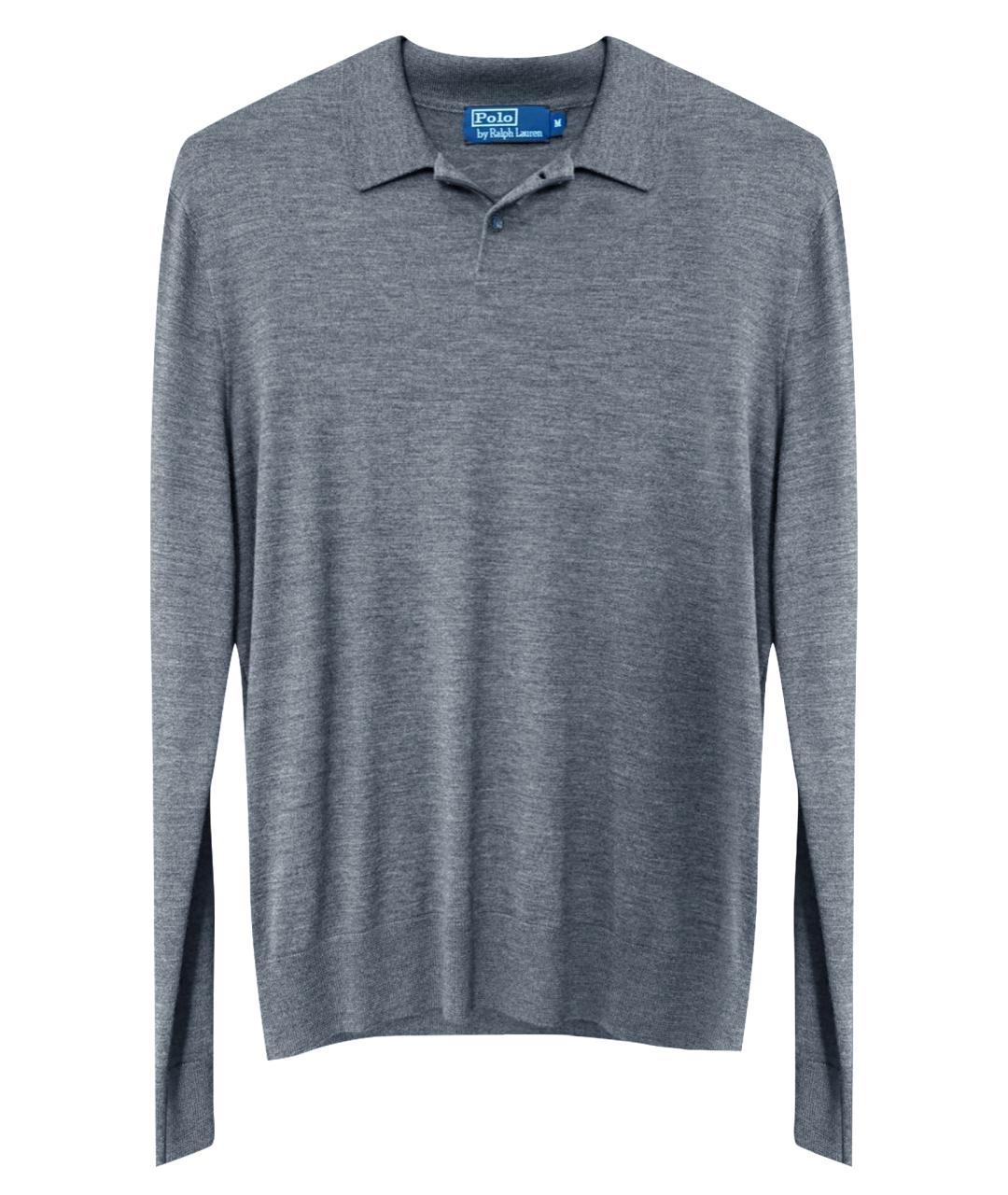 POLO RALPH LAUREN Антрацитовый шерстяной джемпер / свитер, фото 1